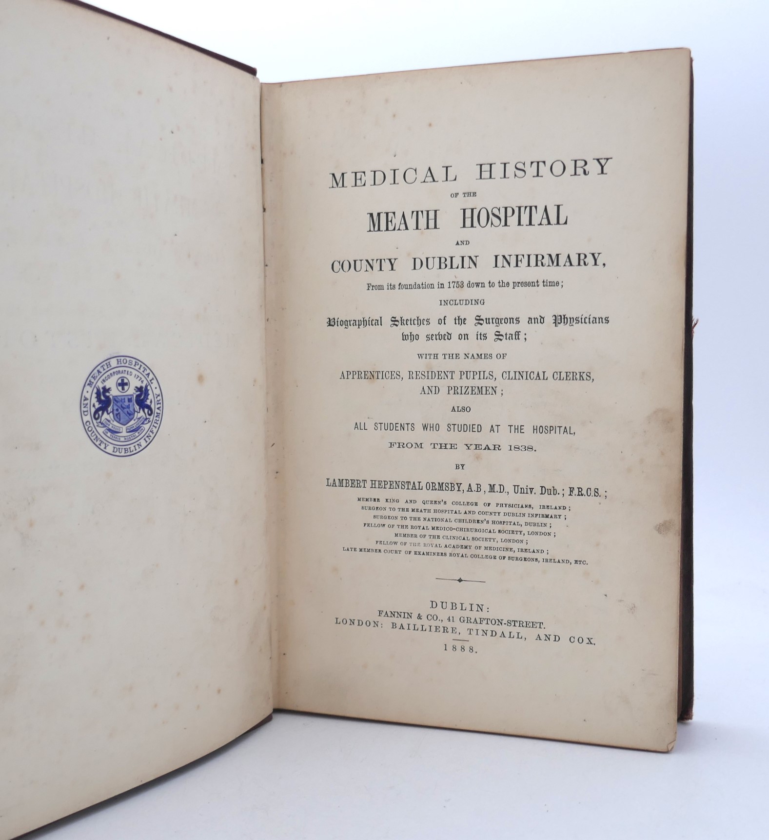 Medical History of the Meath Hospital (1888) - Image 2