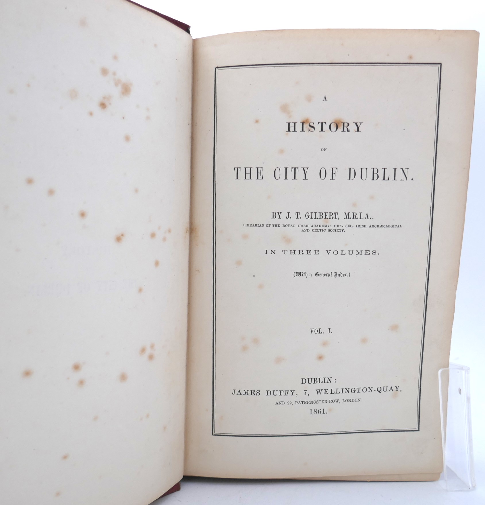 A History of The City of Dublin. three Volumes (1861) - Image 2