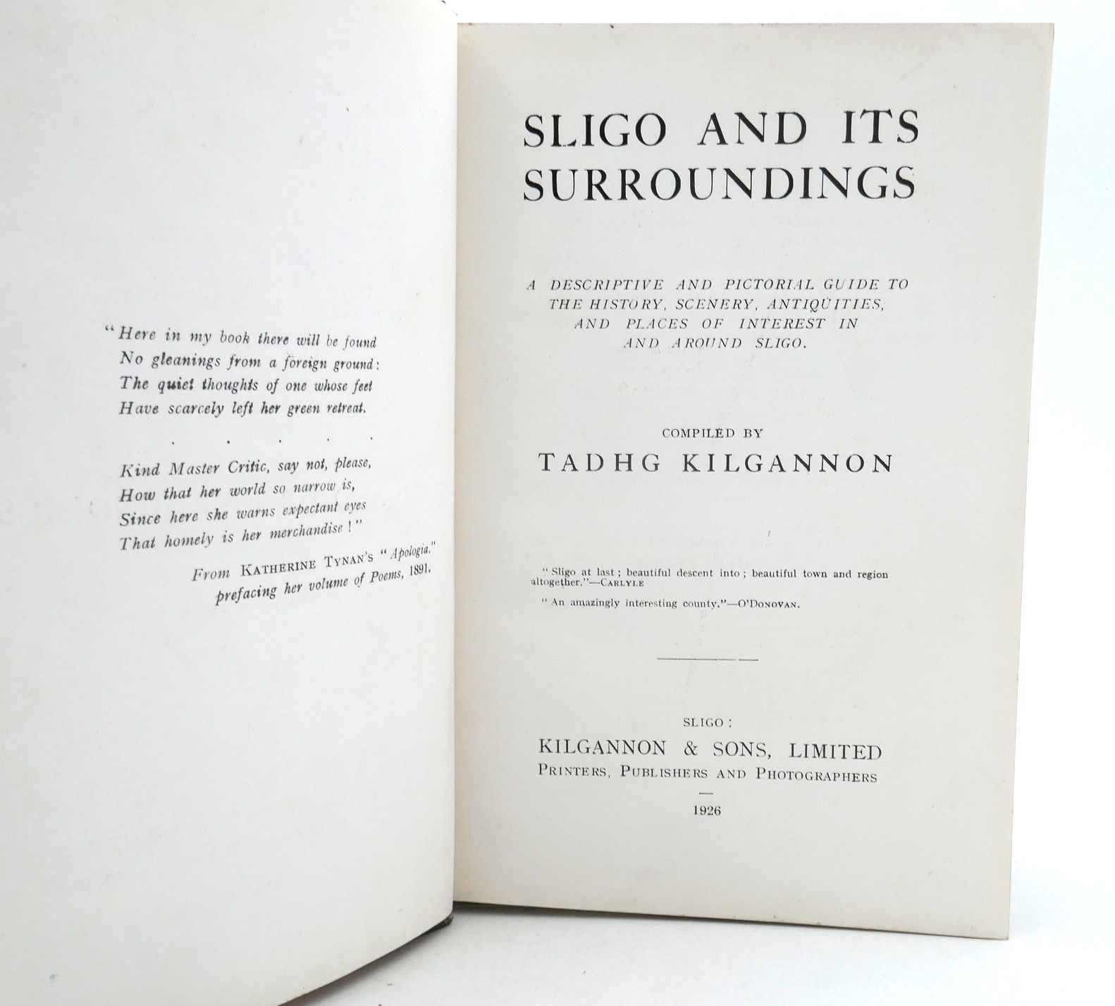 Sligo and Its Surroundings. Presentation Copy (1926) - Image 4