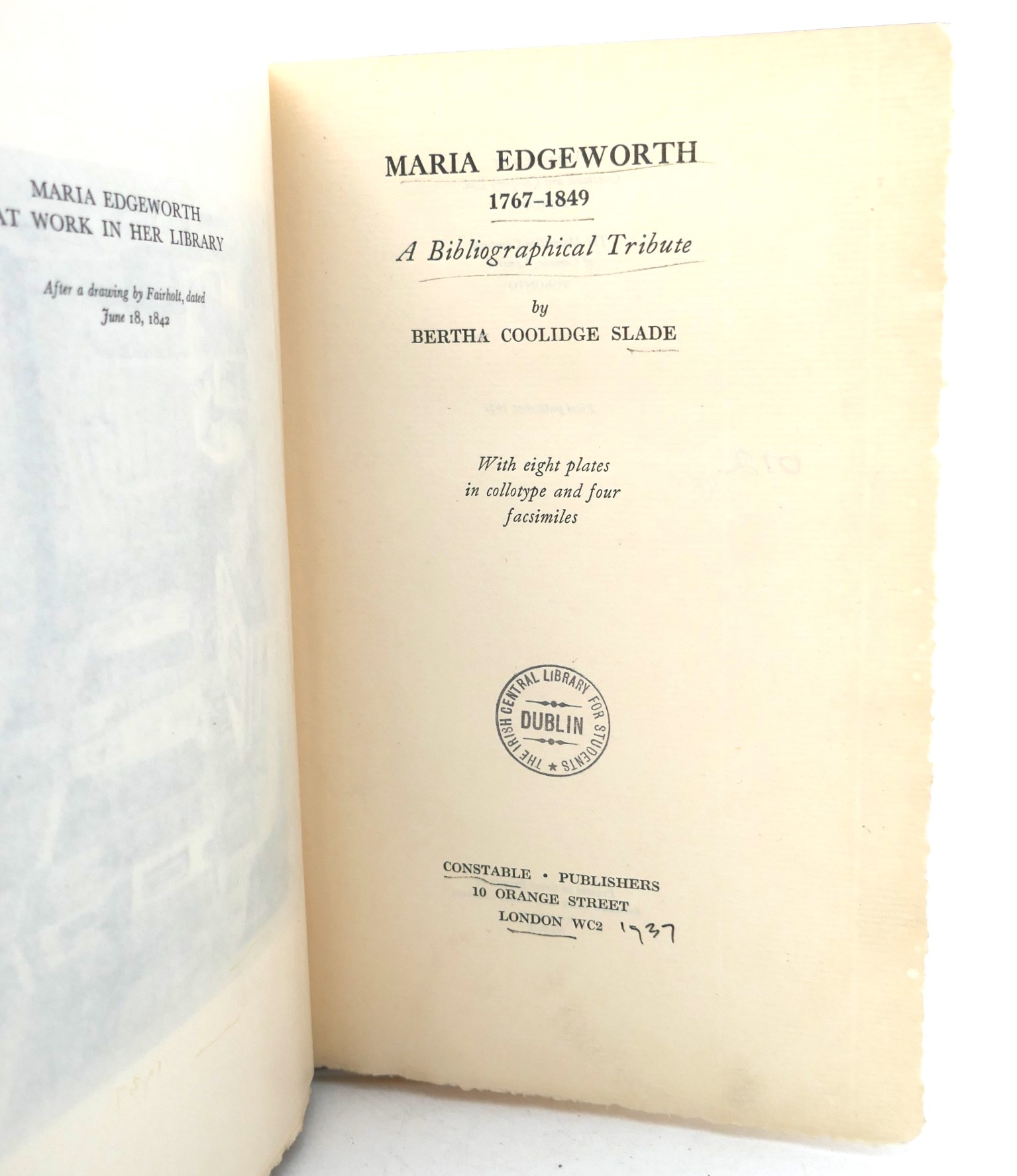 Maria Edgeworth. A Bibliographical Tribute (1937) - Image 2