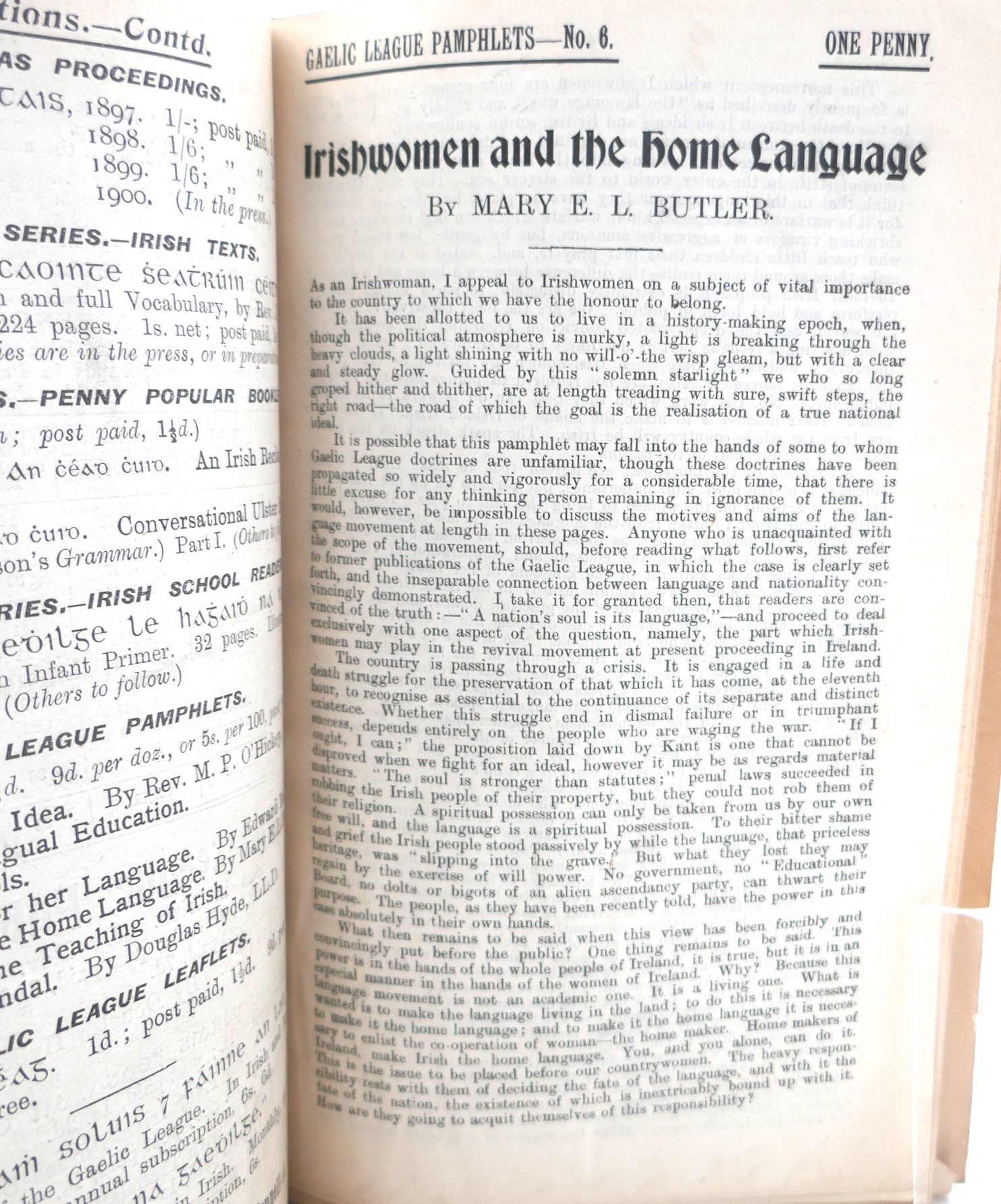 Gaelic League Pamphlets. No. 1 - No. 9 (1900) - Image 2