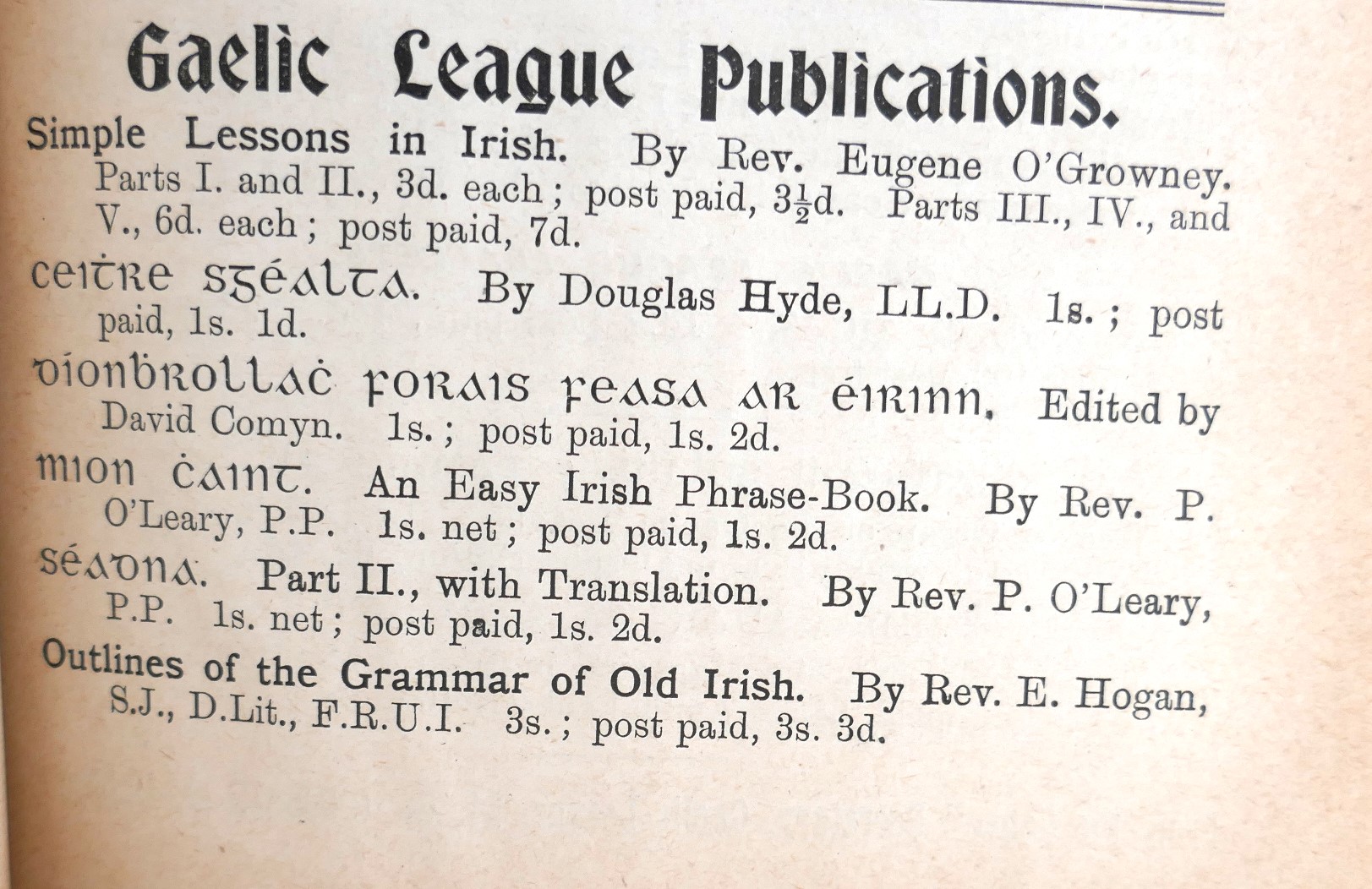 Gaelic League Pamphlets. No. 1 - No. 9 (1900) - Image 3