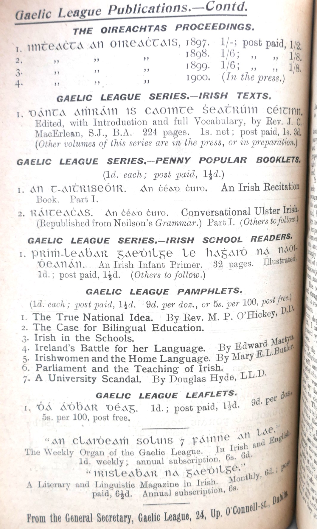 Gaelic League Pamphlets. No. 1 - No. 9 (1900) - Image 4