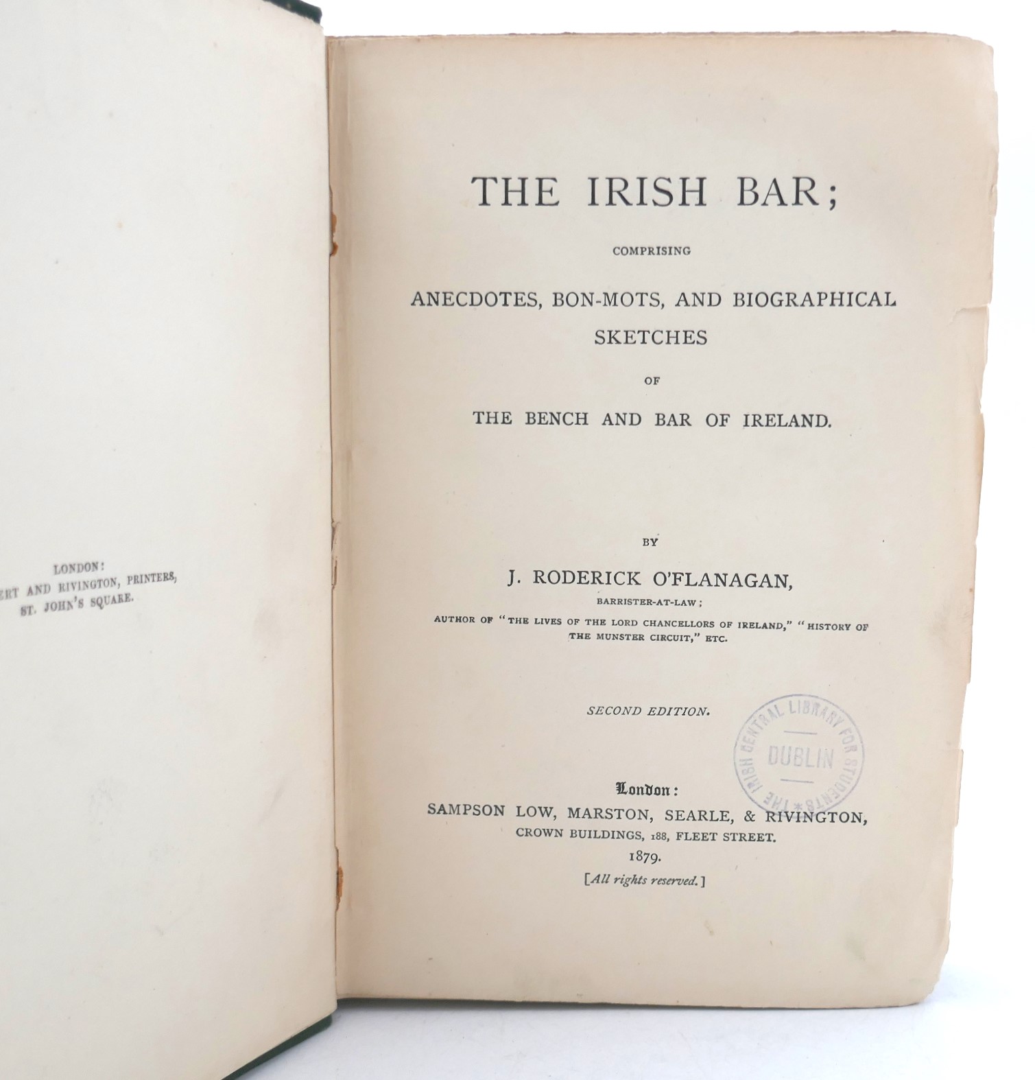 The Irish Bar. Anecdotes & Biographical Sketches (1879) - Image 2