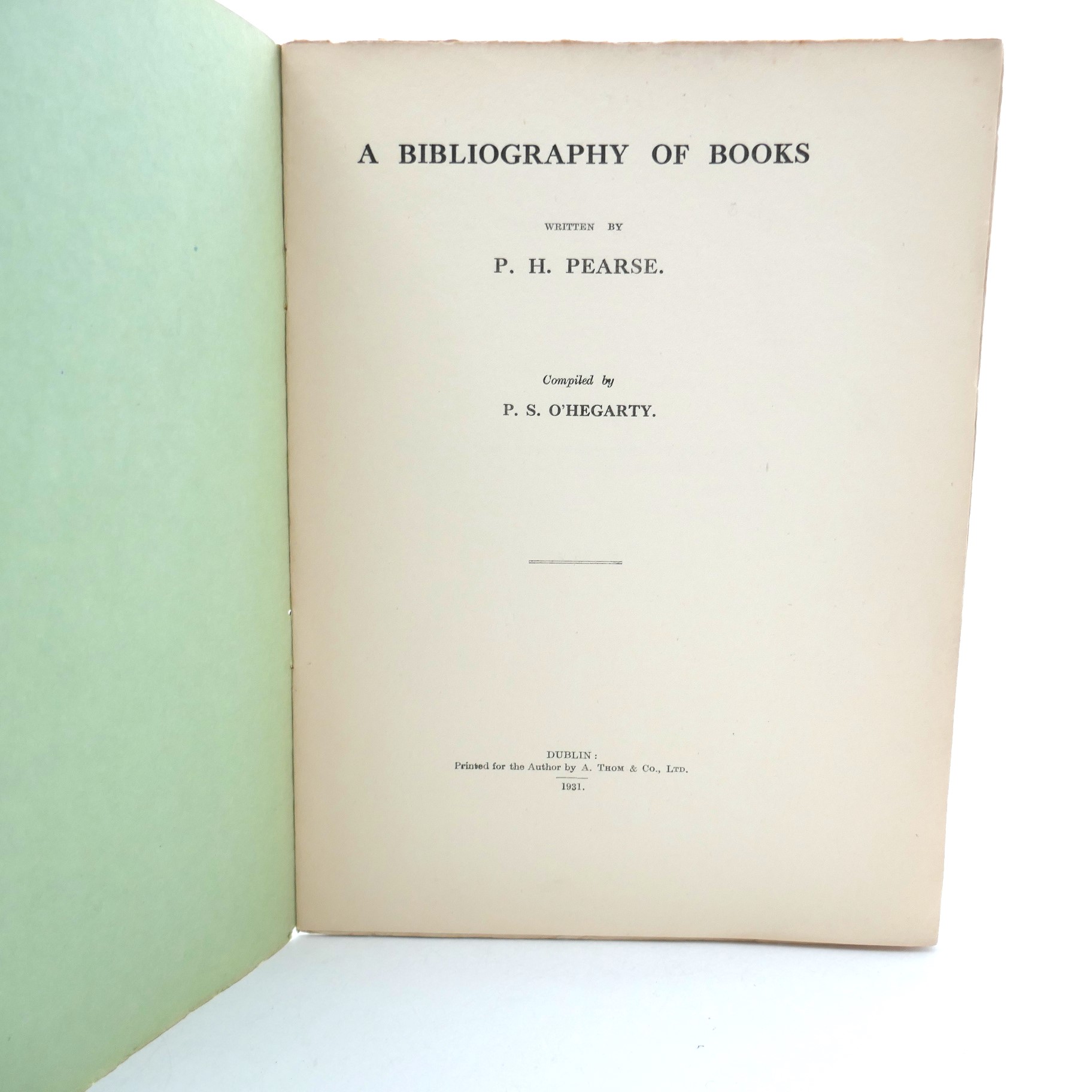 A Bibliography of Books by P.H. Pearse (1931) - Image 2