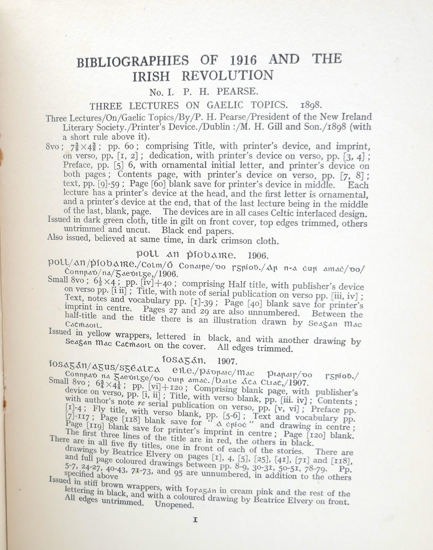 A Bibliography of Books by P.H. Pearse (1931) - Image 4
