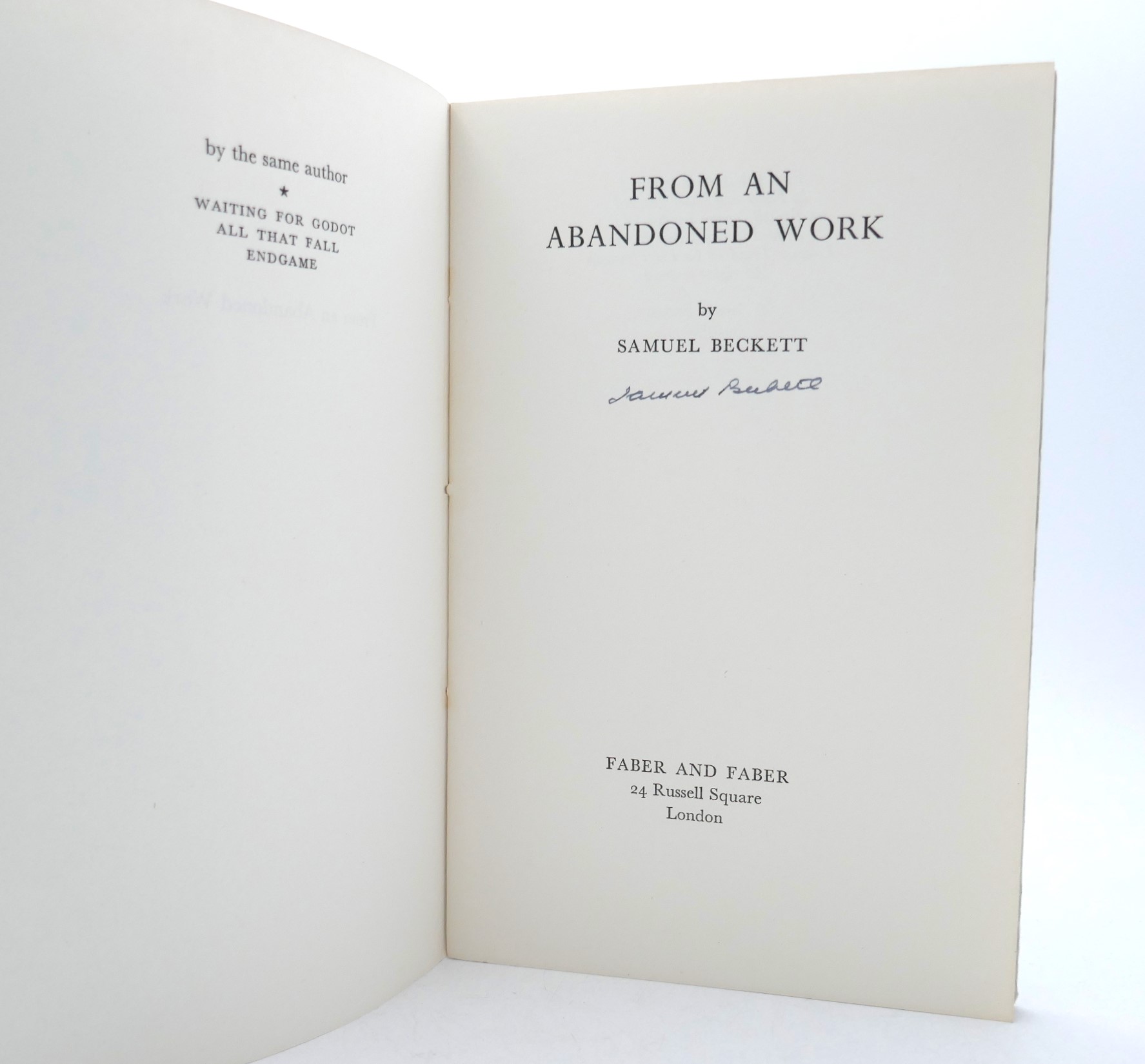 From an Abandoned Work. Signed Copy (1958) - Image 3
