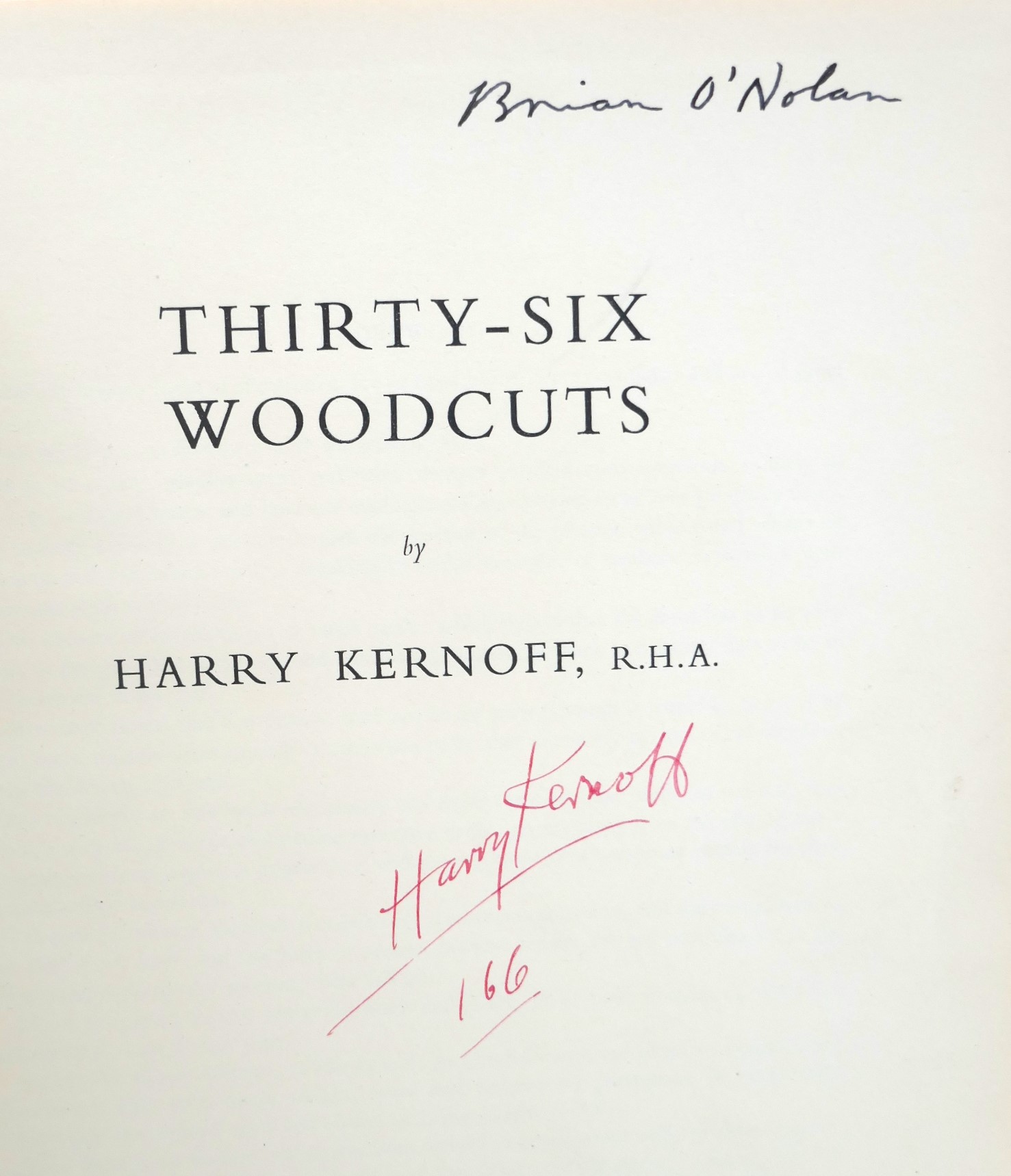 Thirty-Six Woodcuts. Flann O'Brien's Copy (1951) - Image 3