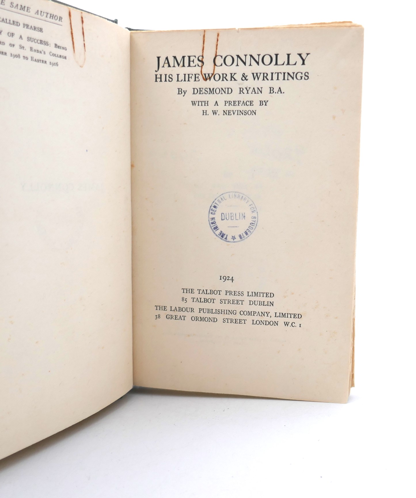 James Connolly. His Life work and Writings (1924) - Image 2
