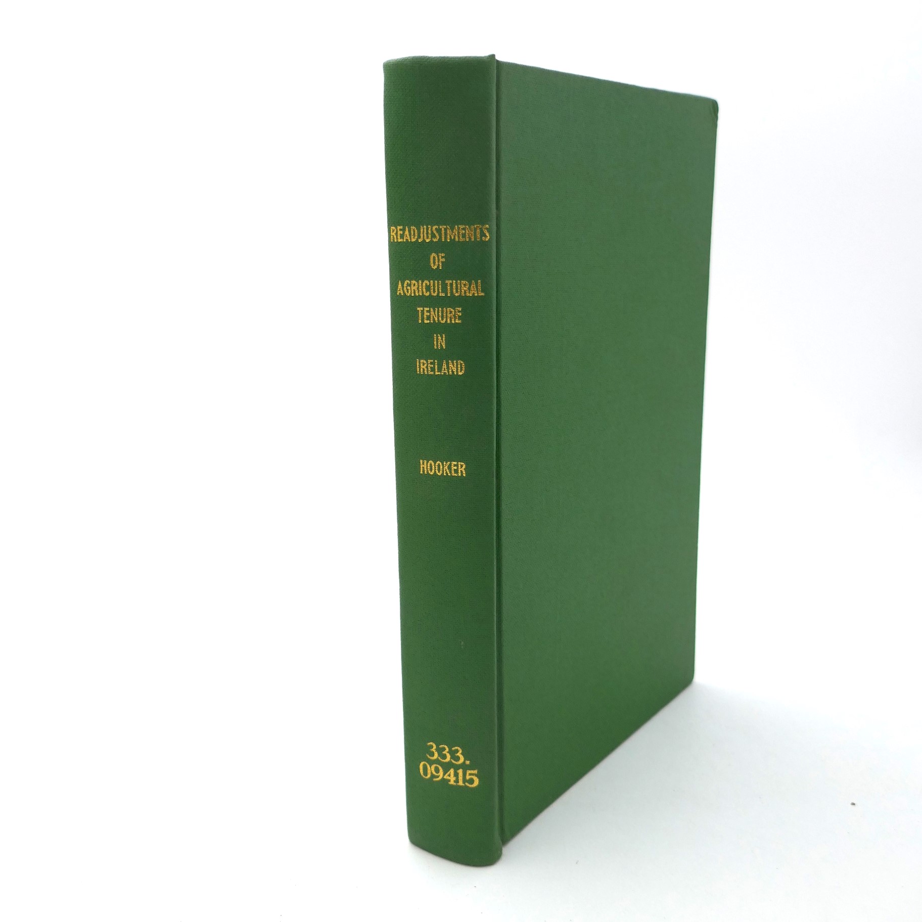 Readjustments of Agricultural Tenure in Ireland (1938)