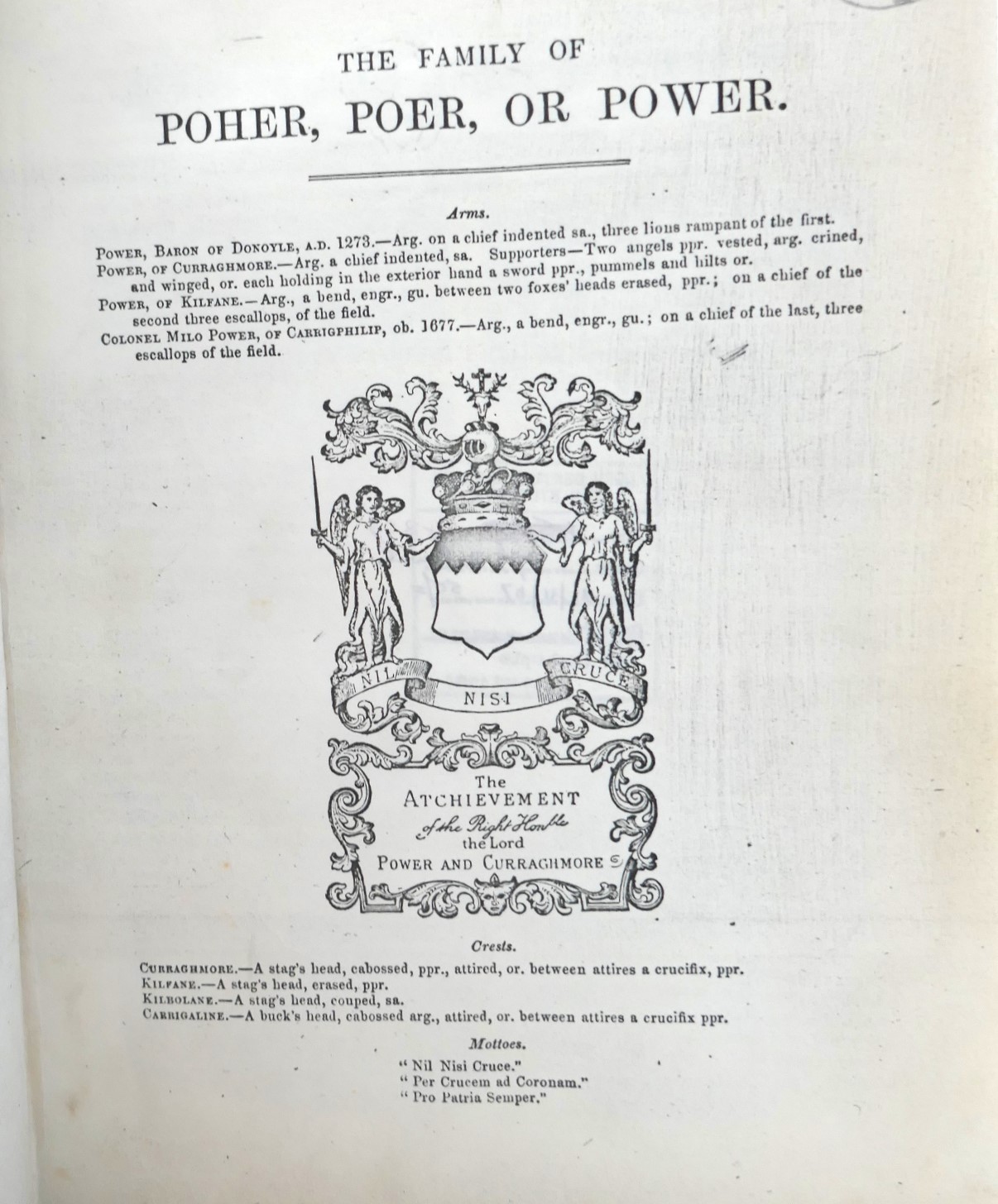 Historical Memoir of the Family of Poher, Poer, or Power. - Image 2