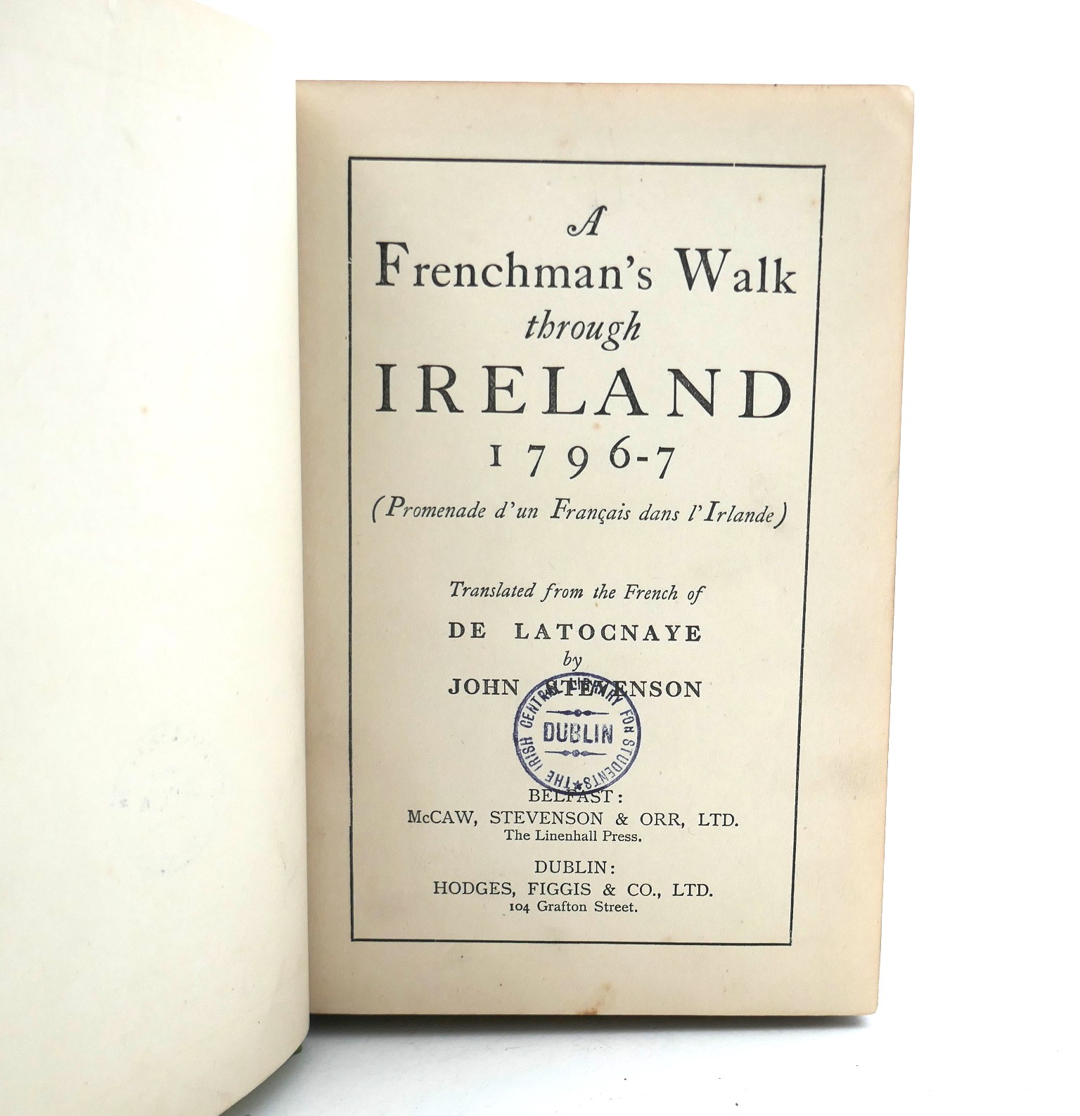 A Frenchman's Walk Through Ireland 1796-1797 - Image 2