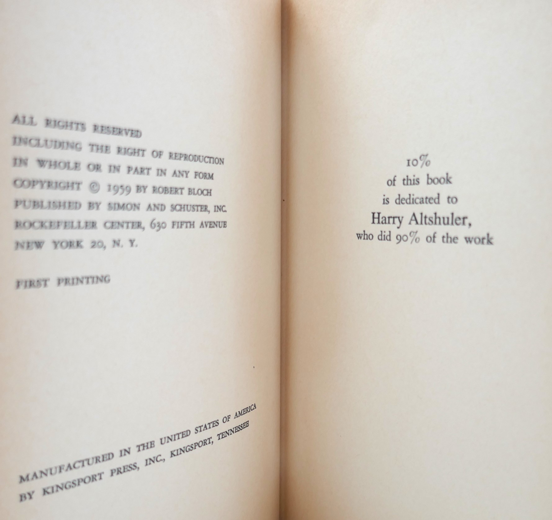 Psycho. First Edition (1959) - Image 5
