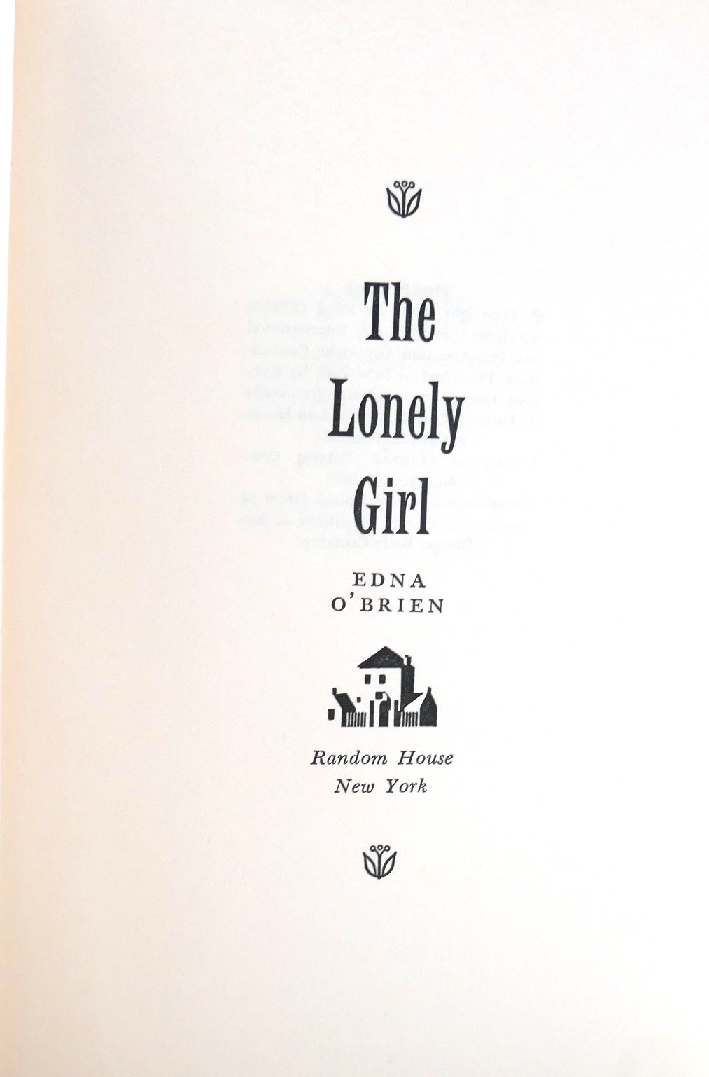 The Lonely Girl. First American Edition (1962) - Image 3