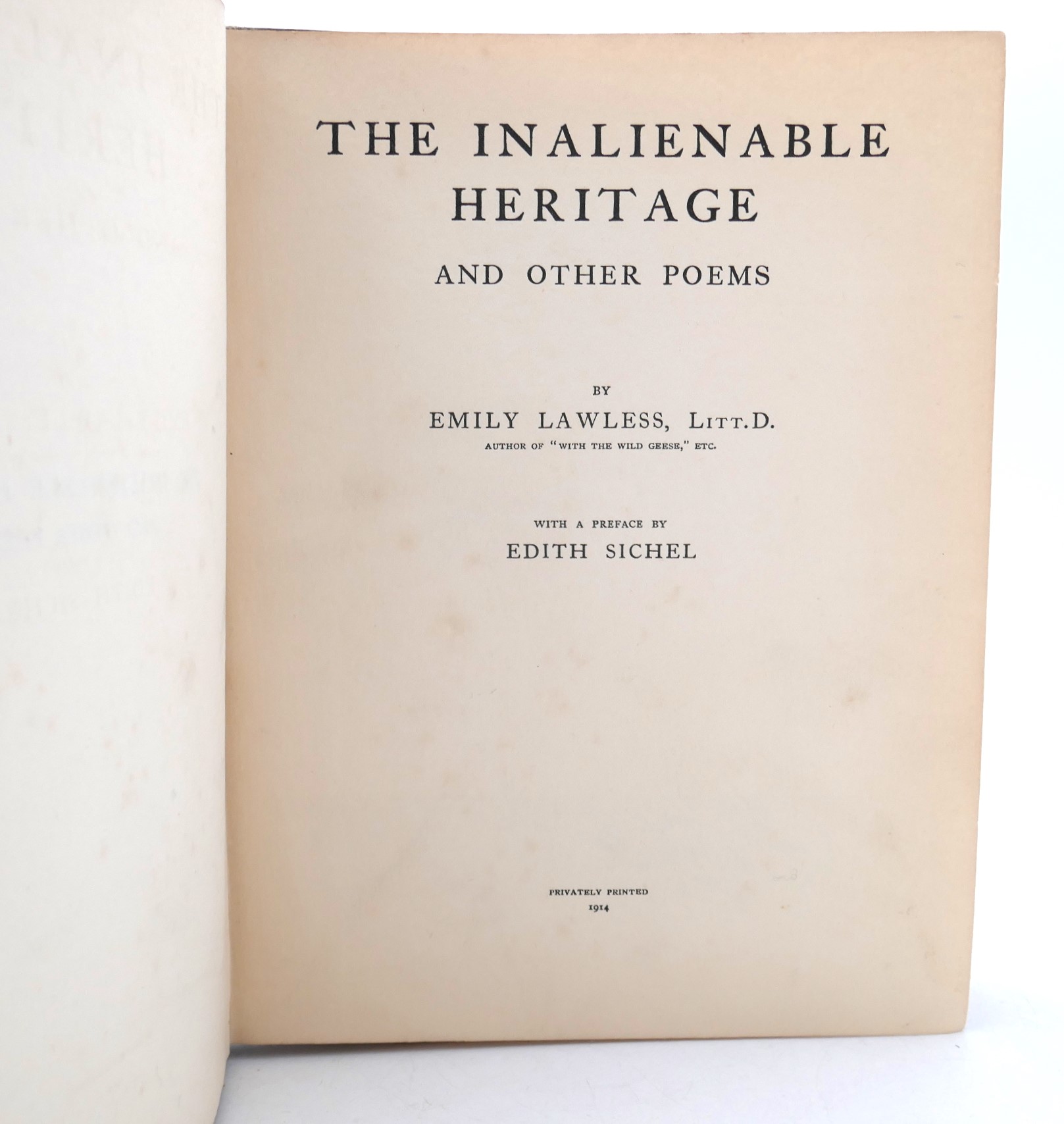 The Inalienable Heritage and Other Poems (1914) - Image 2