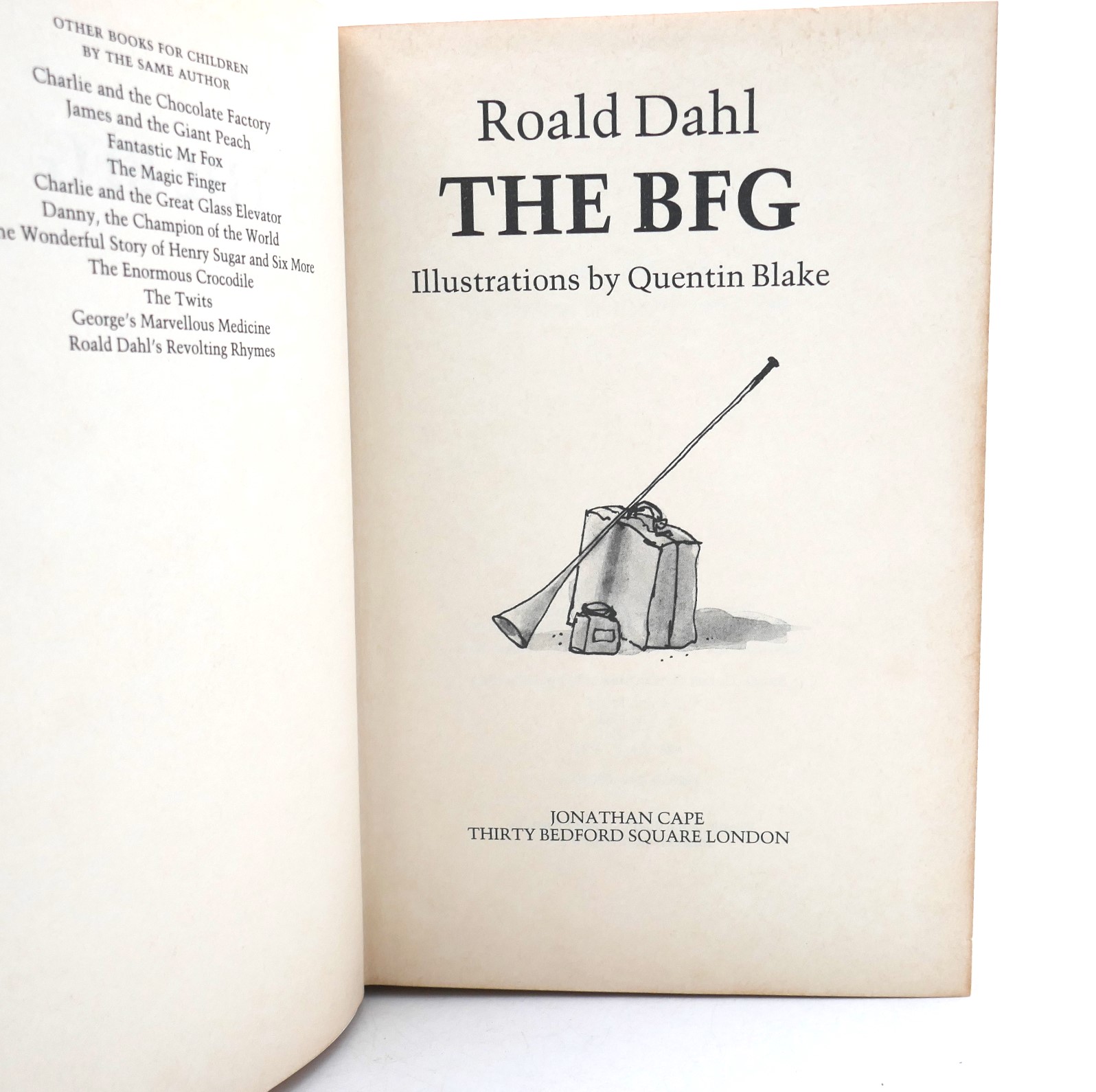 The BFG. Illustrated by Quentin Blake (1982) - Image 3