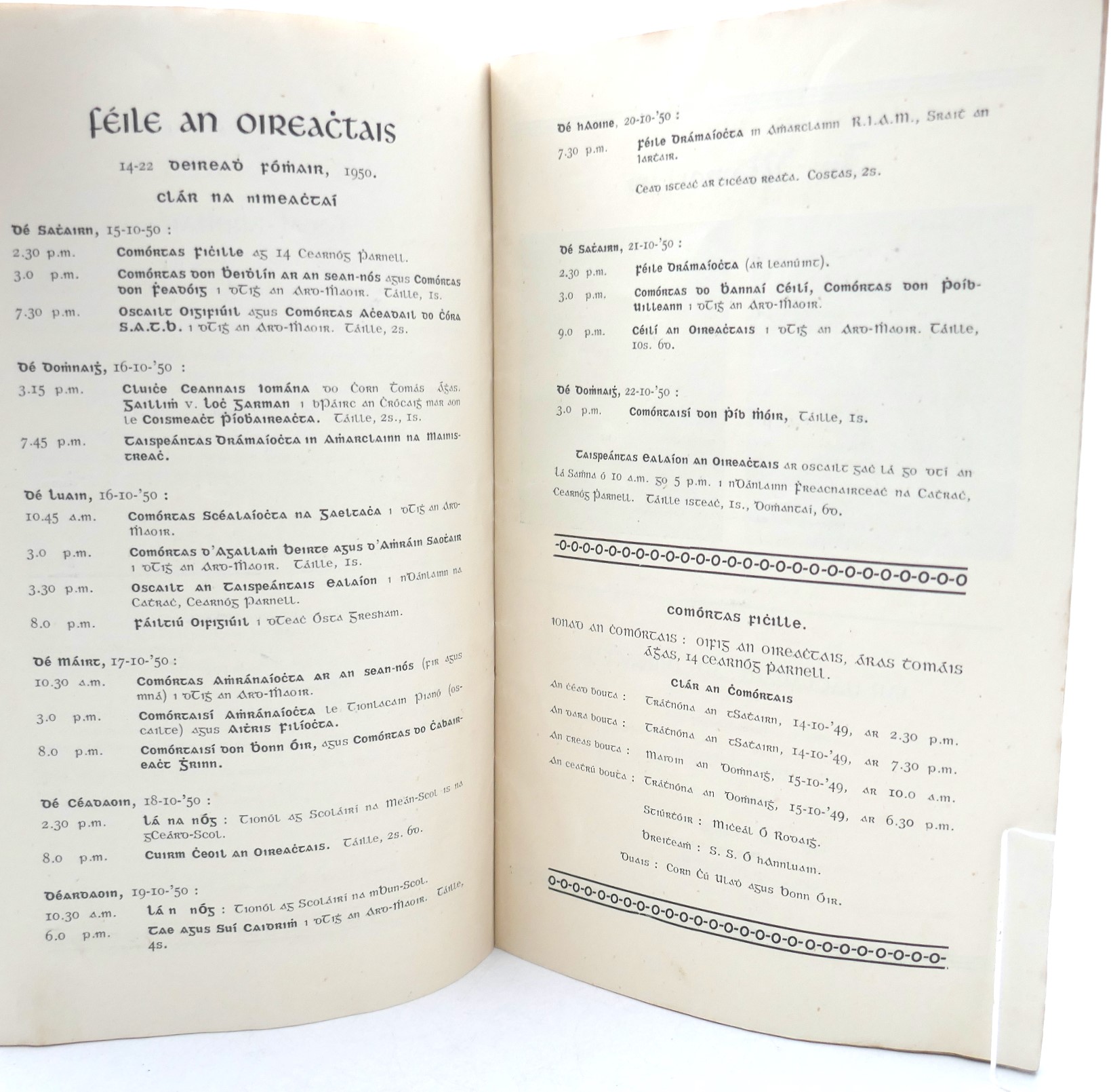 Clár An t-Oireachtais 1950 - Image 4