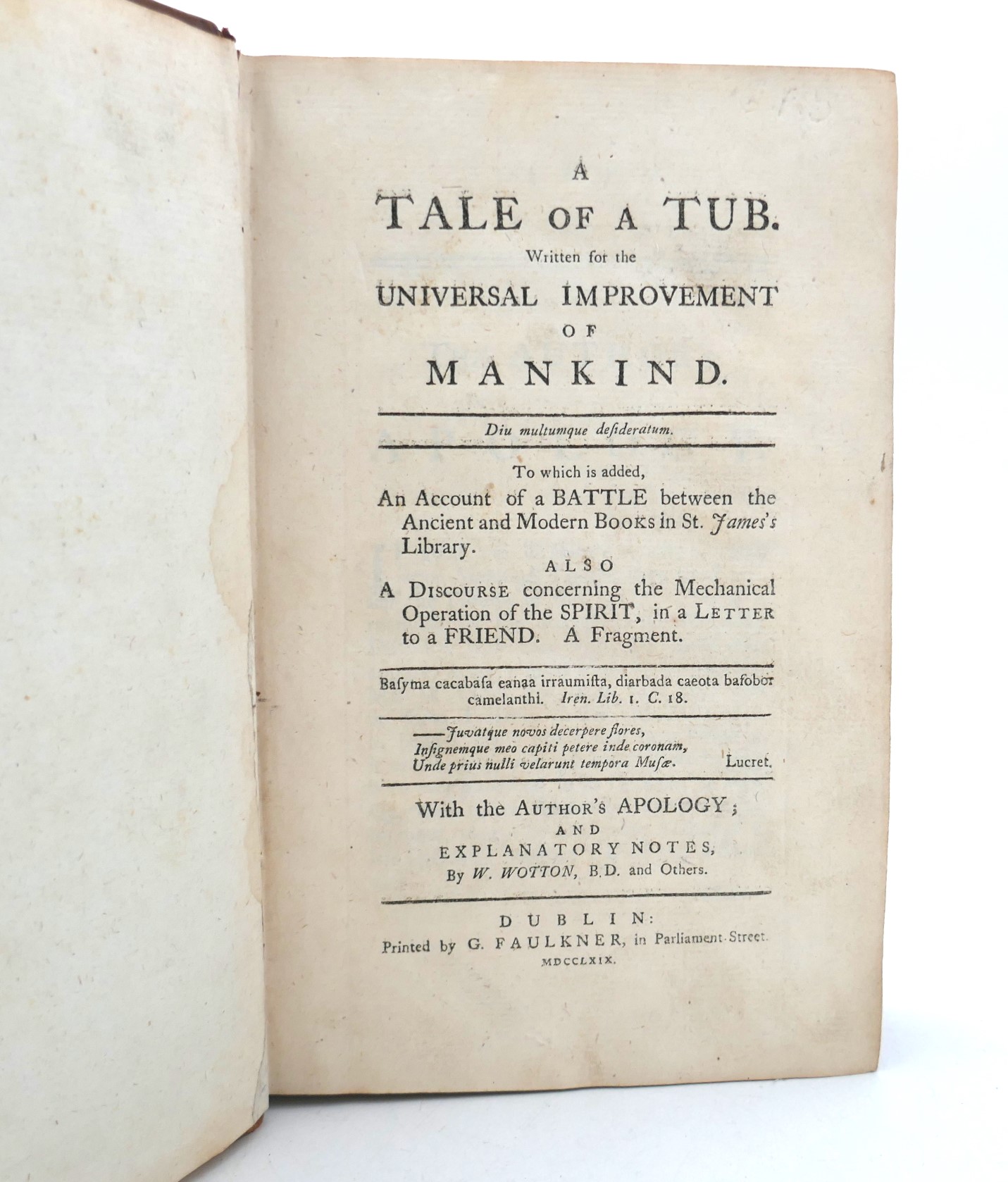 A Tale of a Tub. Written for the Universal Improvement of Mankind (1769) - Image 2