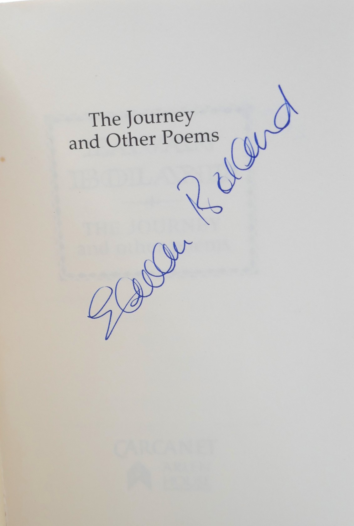 The Journey and other Poems. Signed Copy (1987) - Image 2