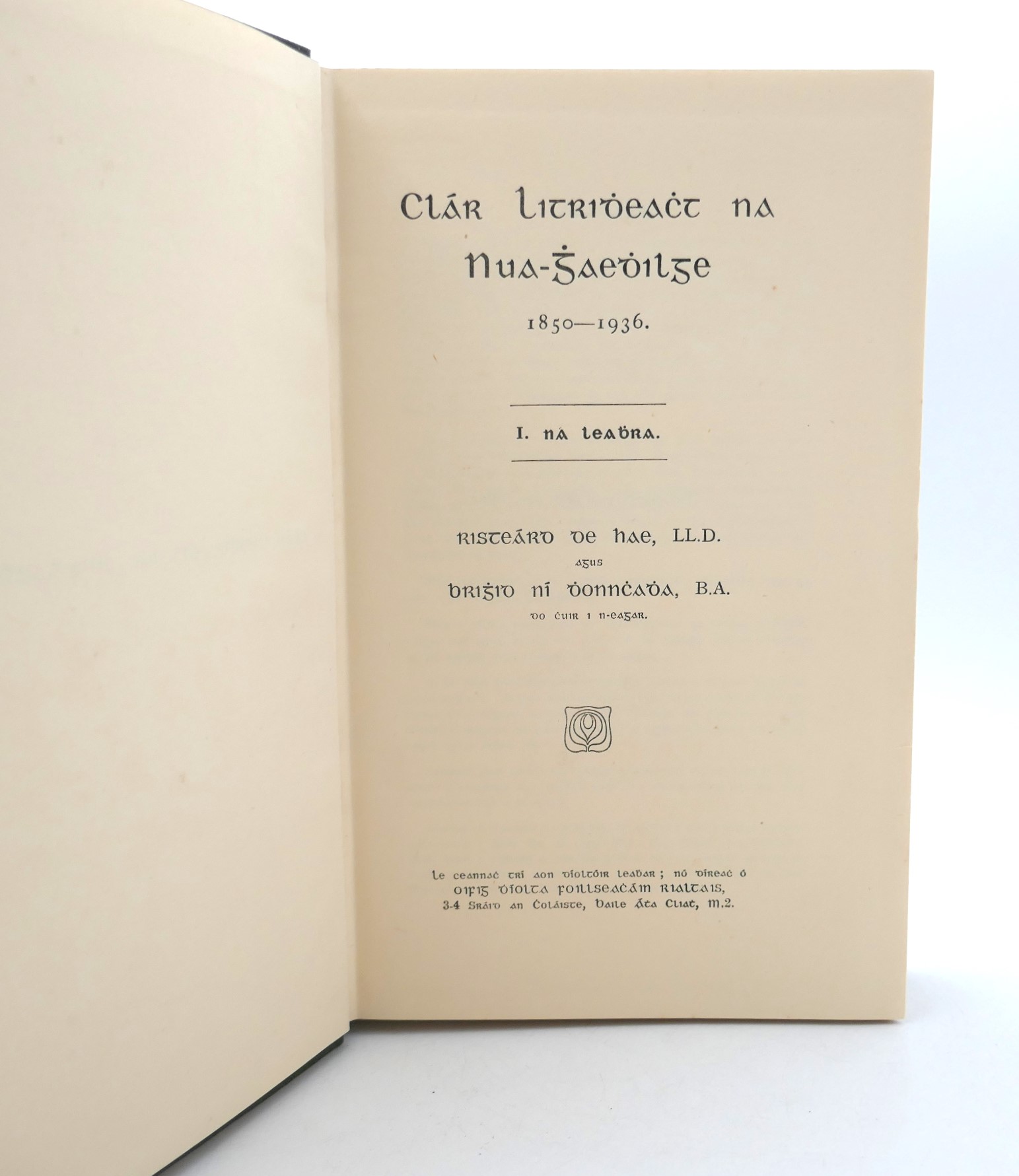 Clar Litridheacht Na Nua Gaedhilge (1850-1936) - Image 2