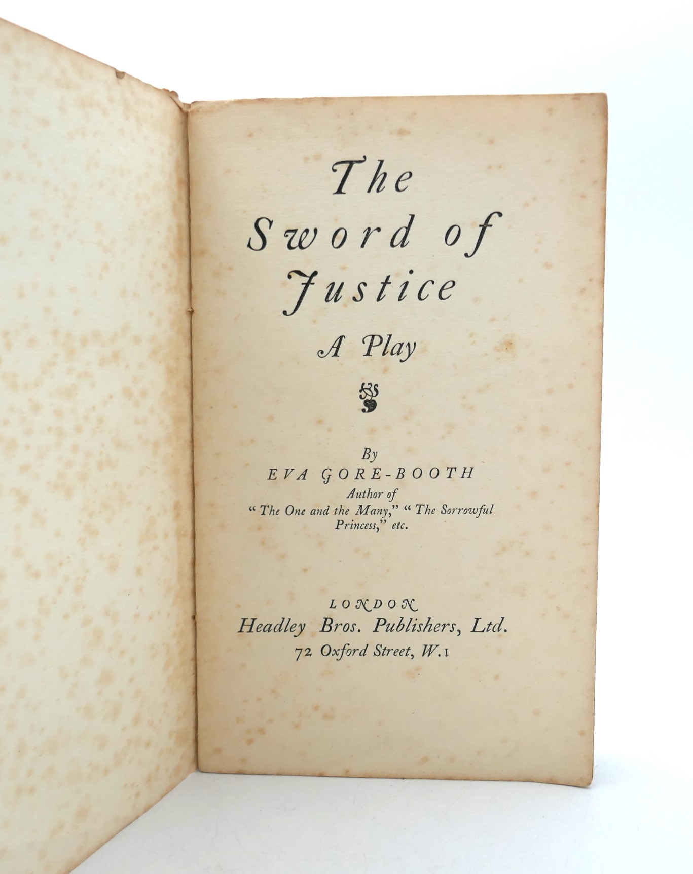 The Sword of Justice. A Play (1918) - Image 2