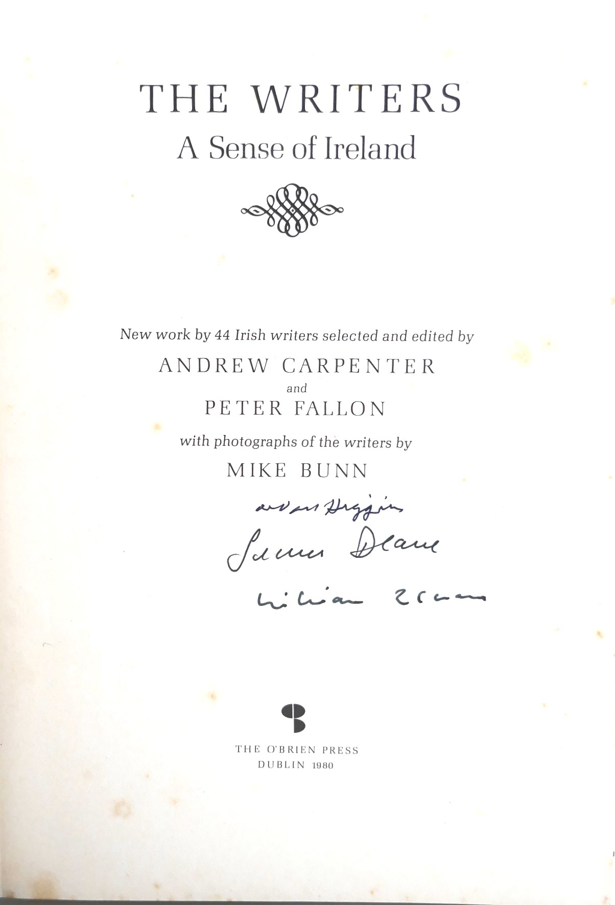 The Writers. A Sense of Ireland. Signed Copy (1982) - Image 2