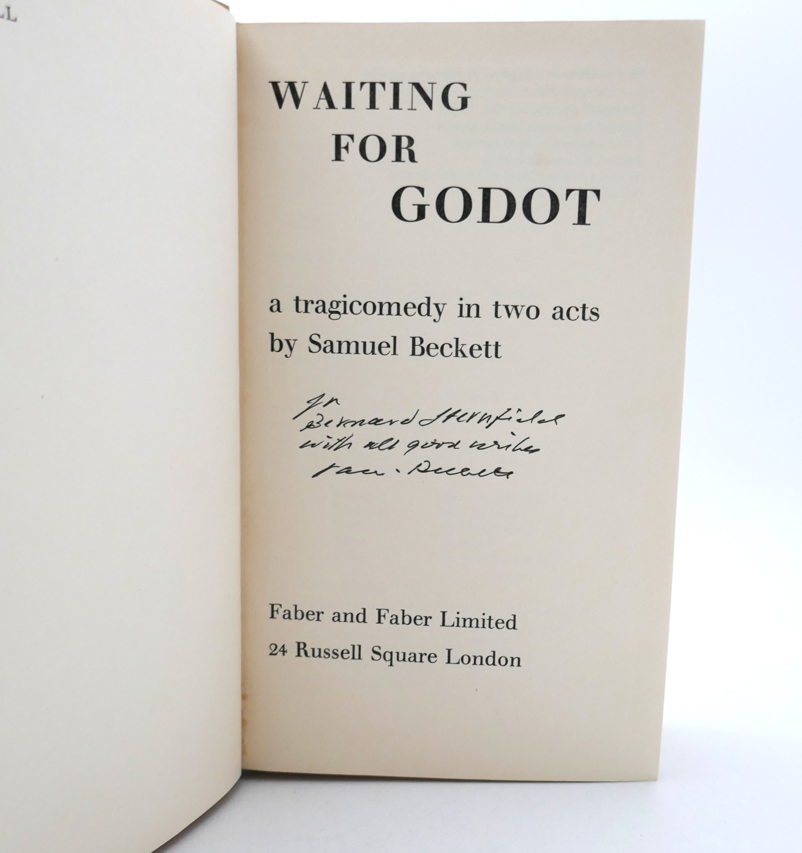 Waiting for Godot. Inscribed by the Author (1957) - Image 4