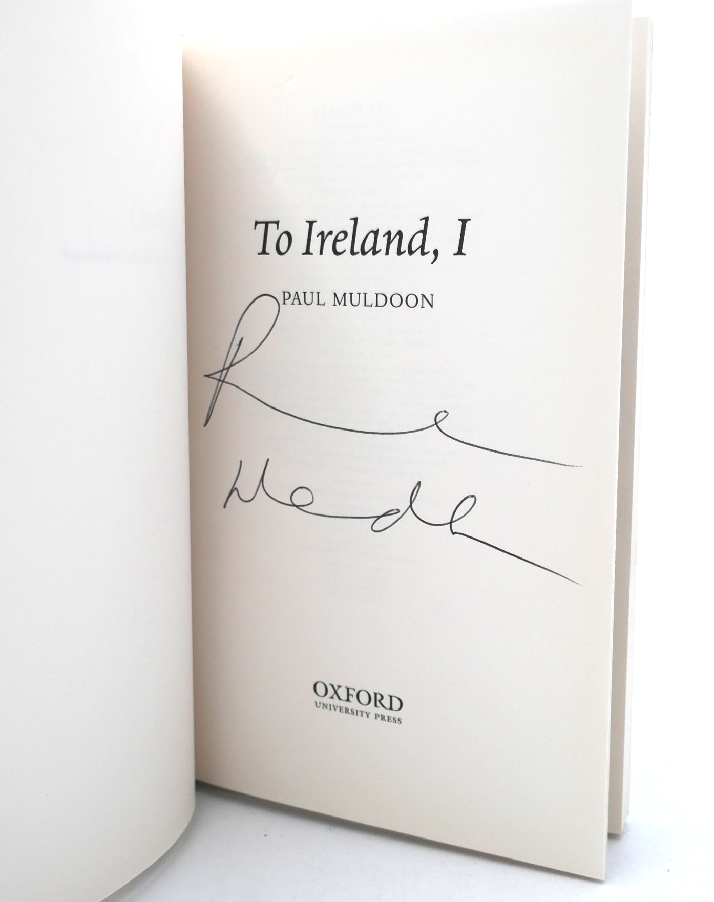 To Ireland, I. Signed Copy (2001) - Image 2