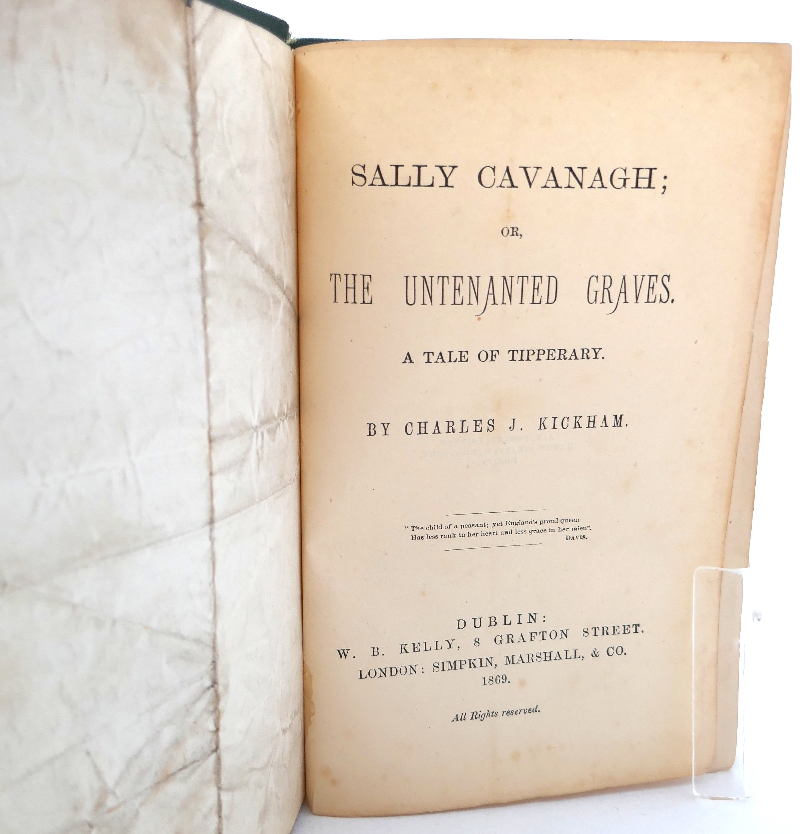 Sally Cavanagh. With Letter from the Author (1869) - Image 3