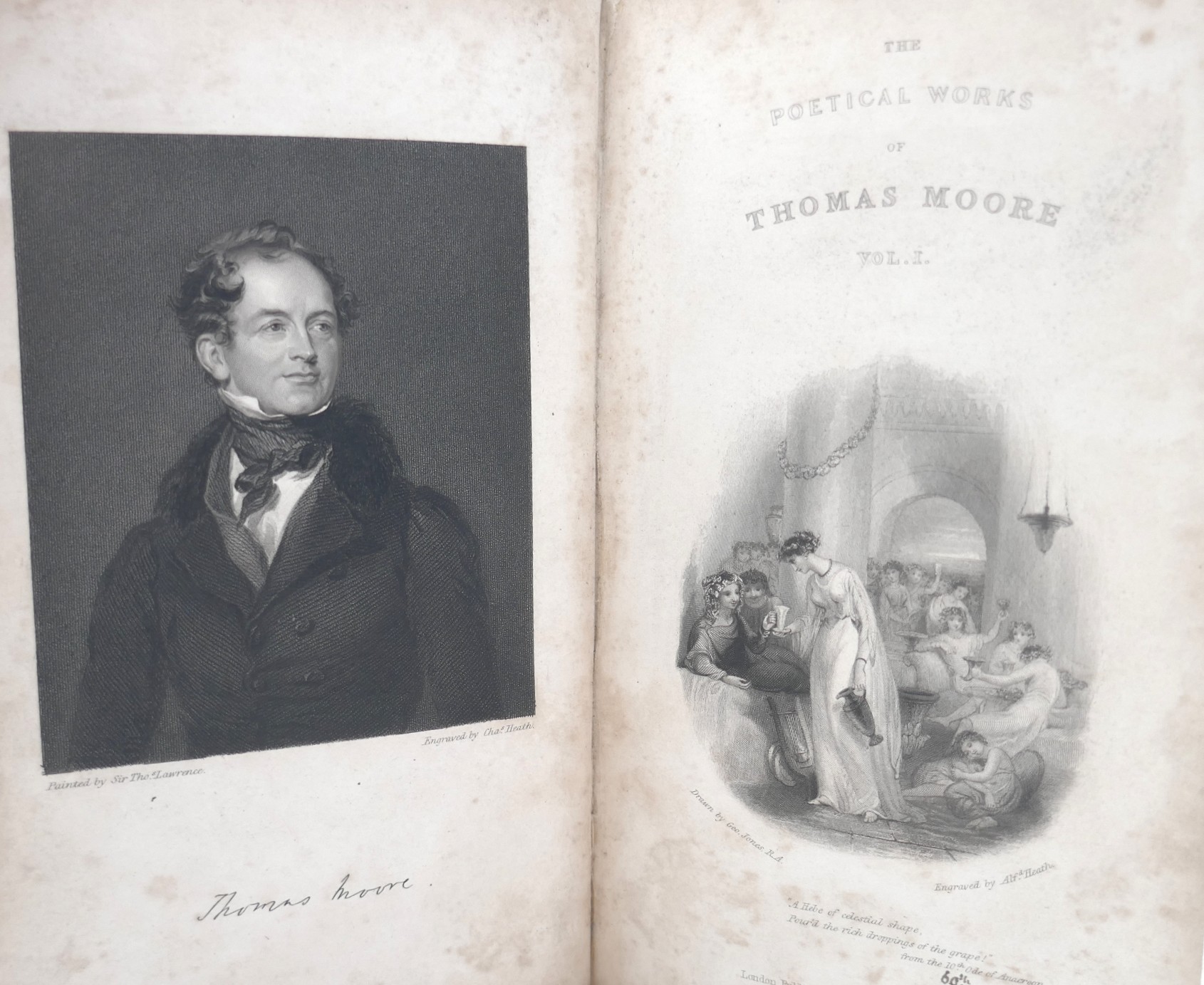 The Poetical Works of Thomas Moore. Inscribed by the Author (1840) - Image 4
