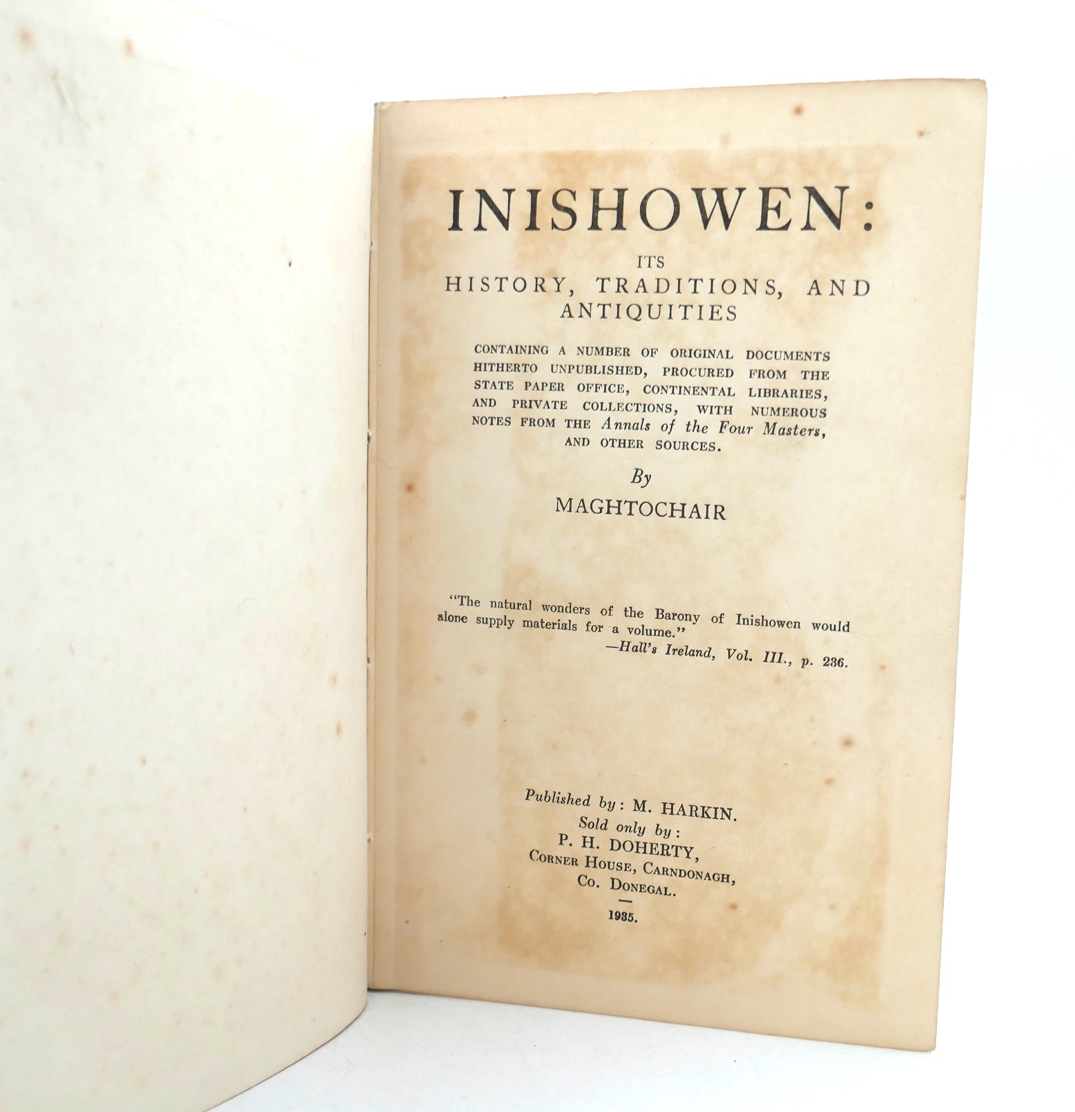 Inishowen, its History, Traditions and Antiquities (1935) - Image 2