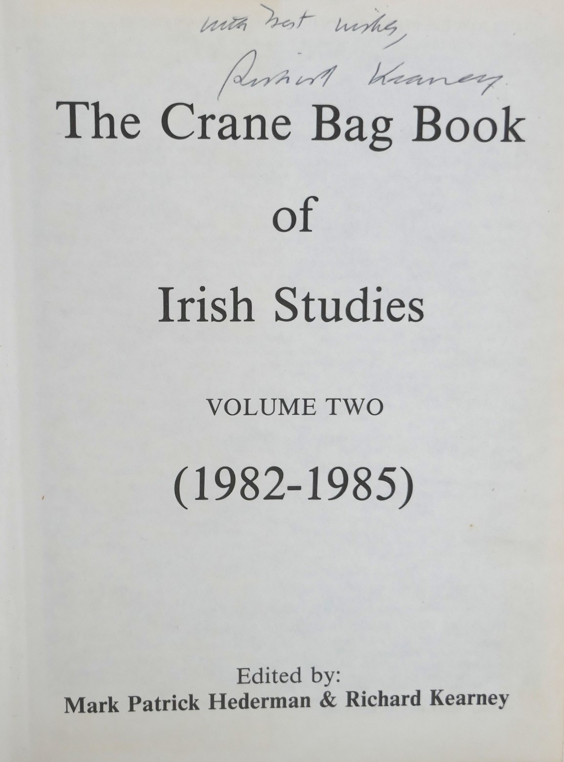 The Crane Bag. Book of Irish Studies (1977-1985) - Image 4