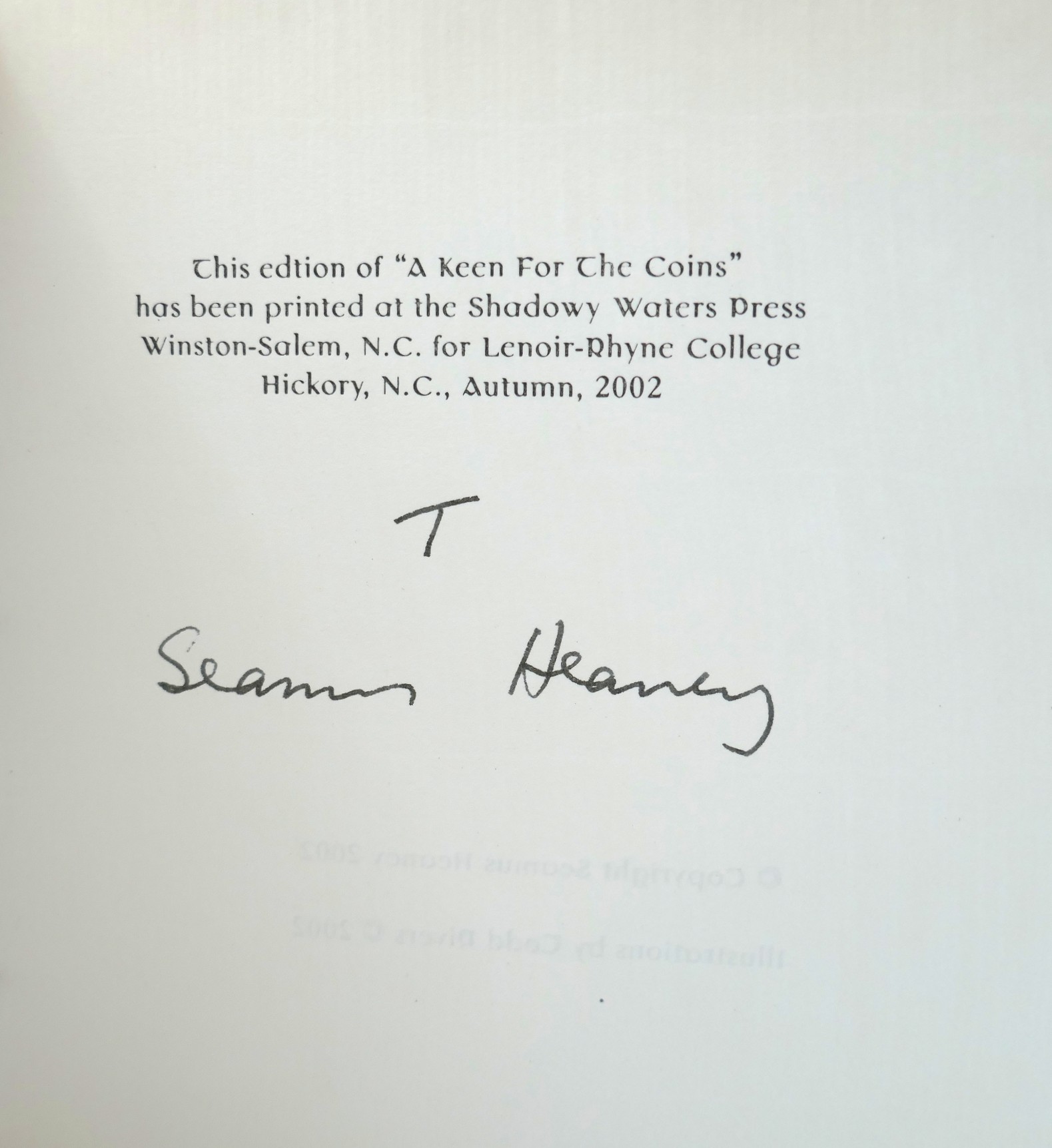 A Keen for the Coins. One of 26 Lettered Copies (2000) - Image 4