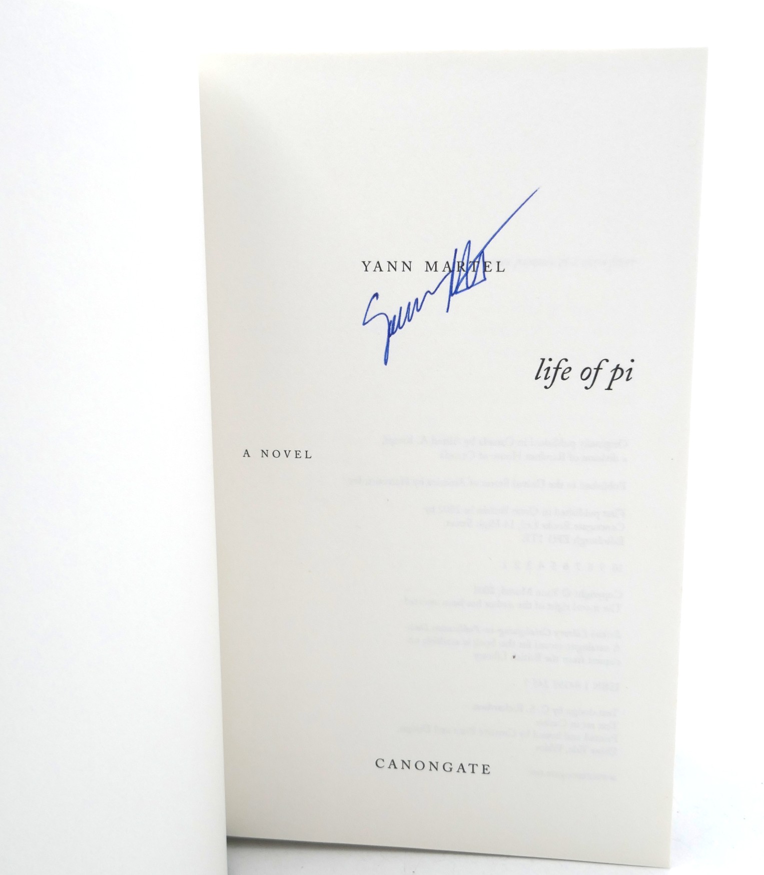 Life of Pi. Signed by the Author (2002) - Image 2