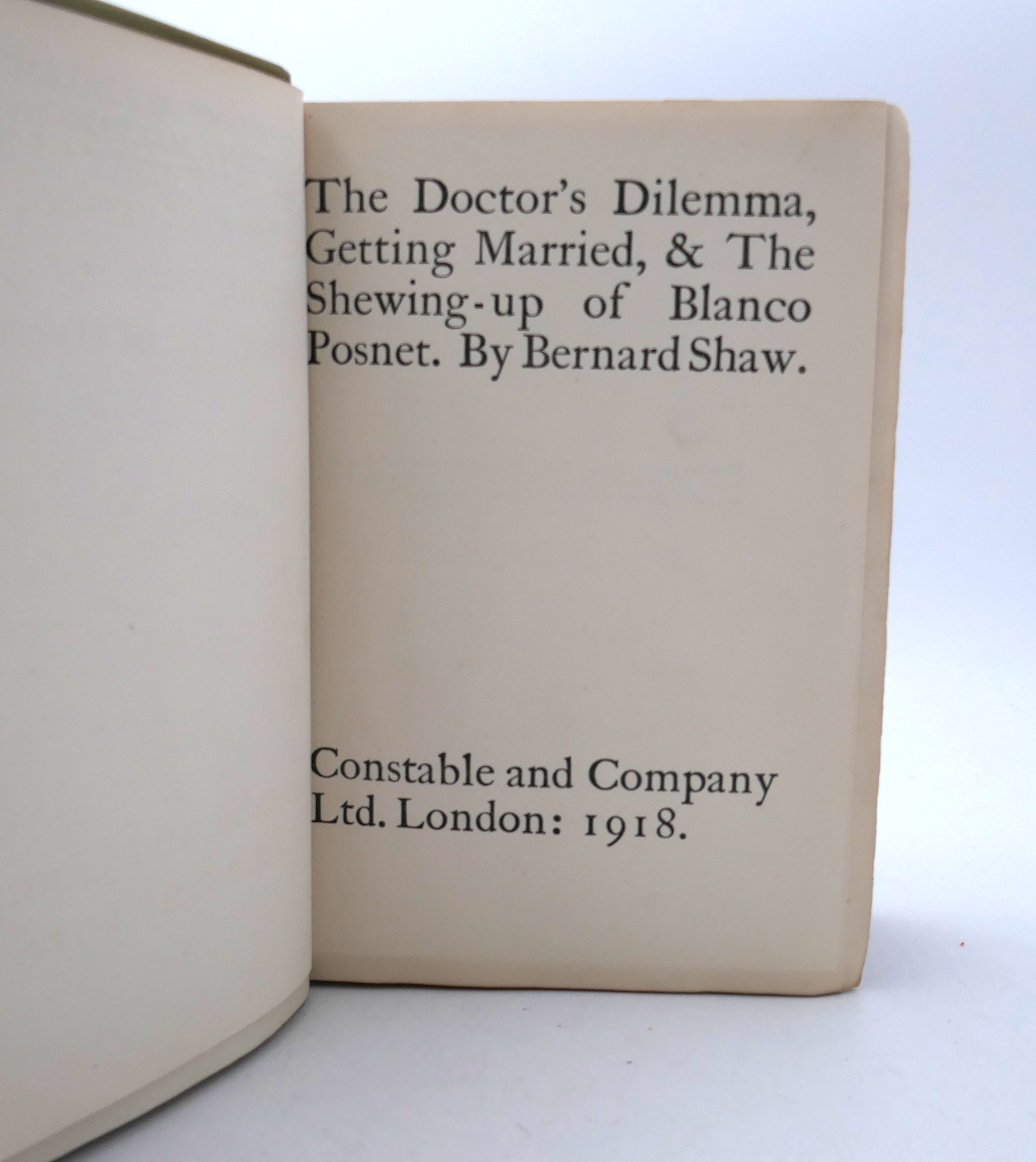 The Doctor's Dilemma. Inscribed by the Author (1918) - Image 4