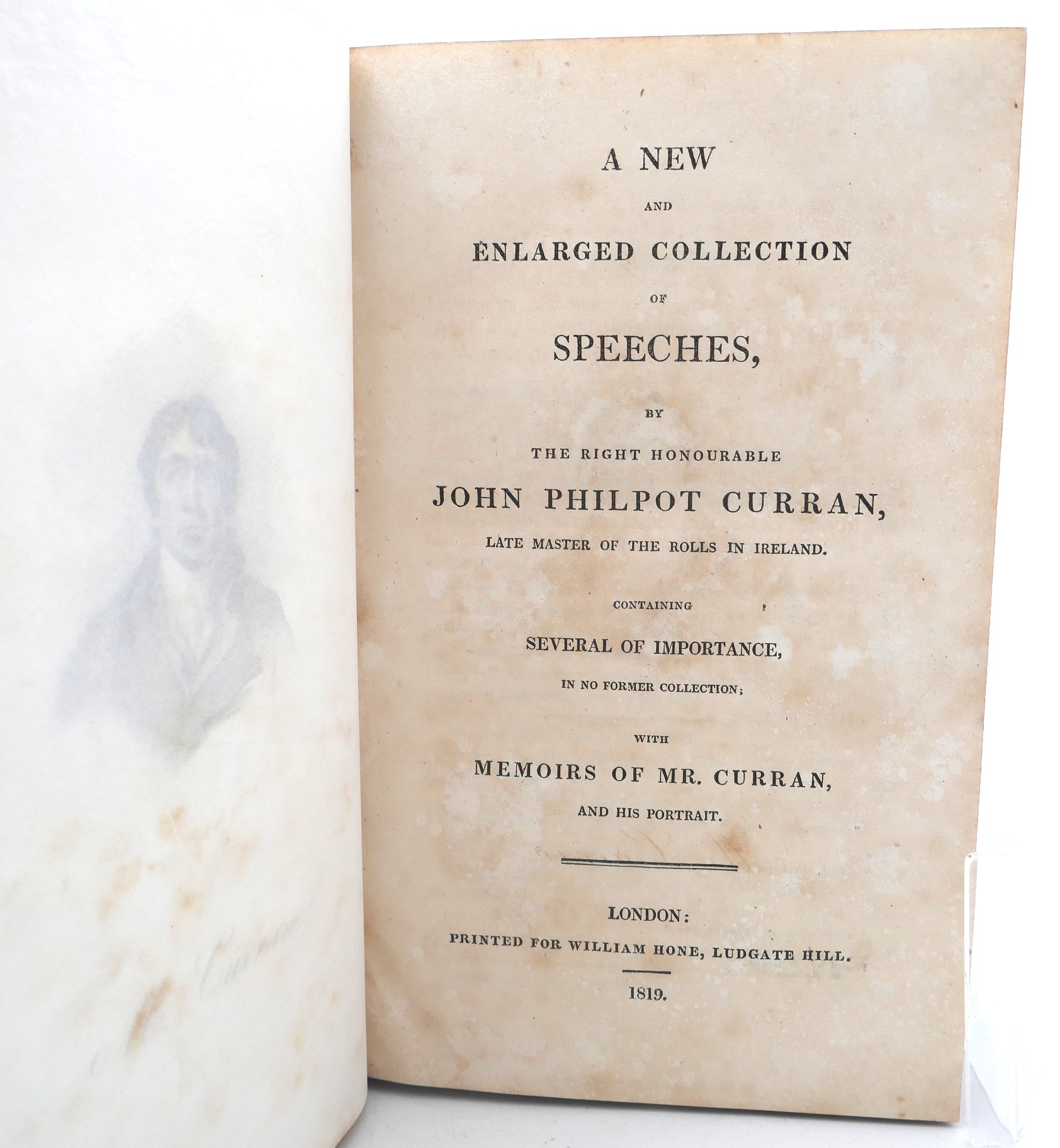 A New and Enlarged Collection of Curran's Speeches (1819) - Image 3
