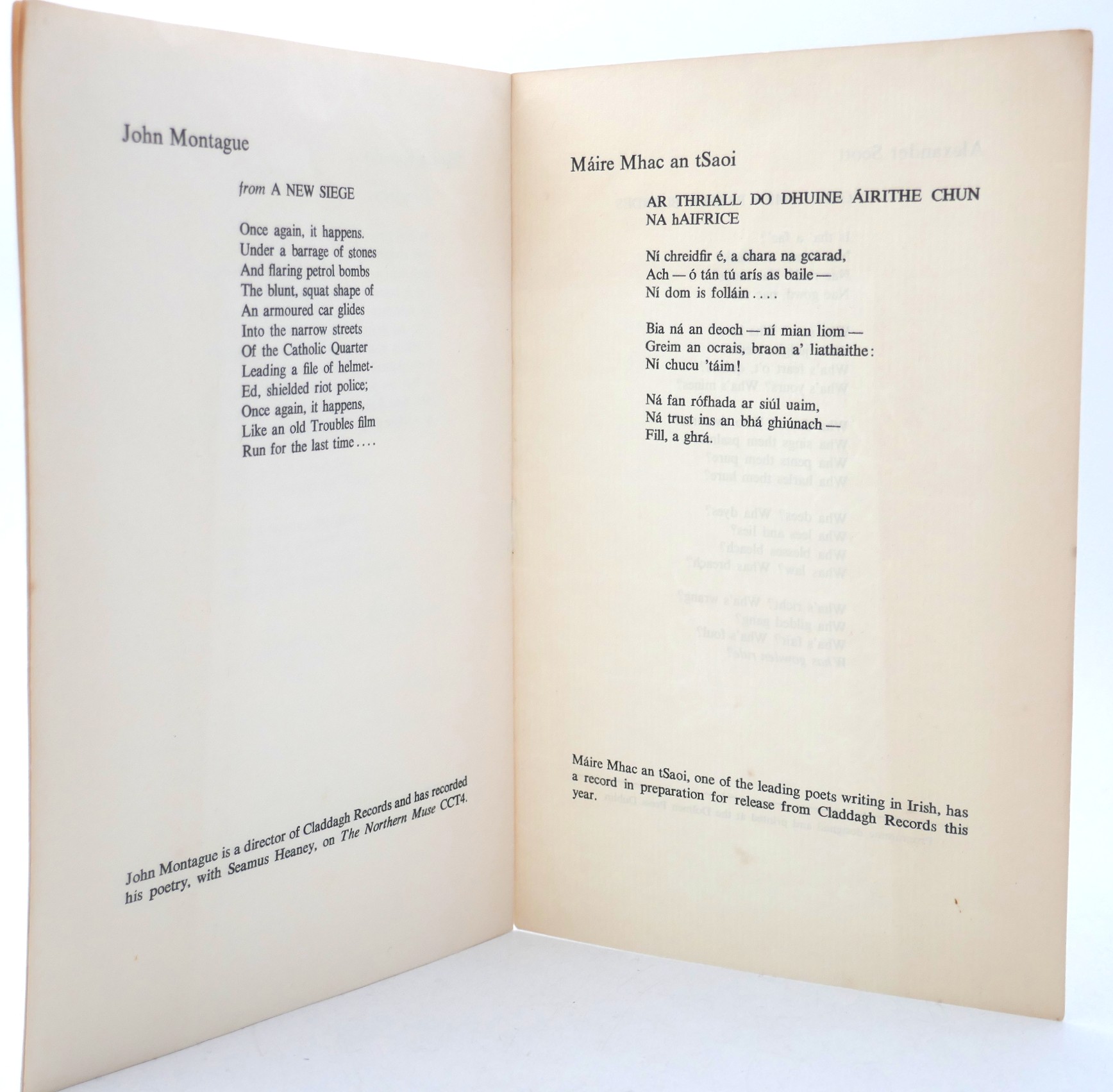 An Evening of Poetry and Music. Presented by Claddagh Records (1970) - Image 6
