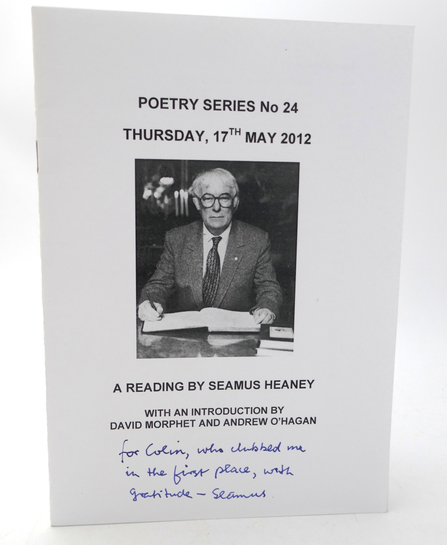 A Reading by Seamus Heaney. Poetry Series No. 24. (2012)