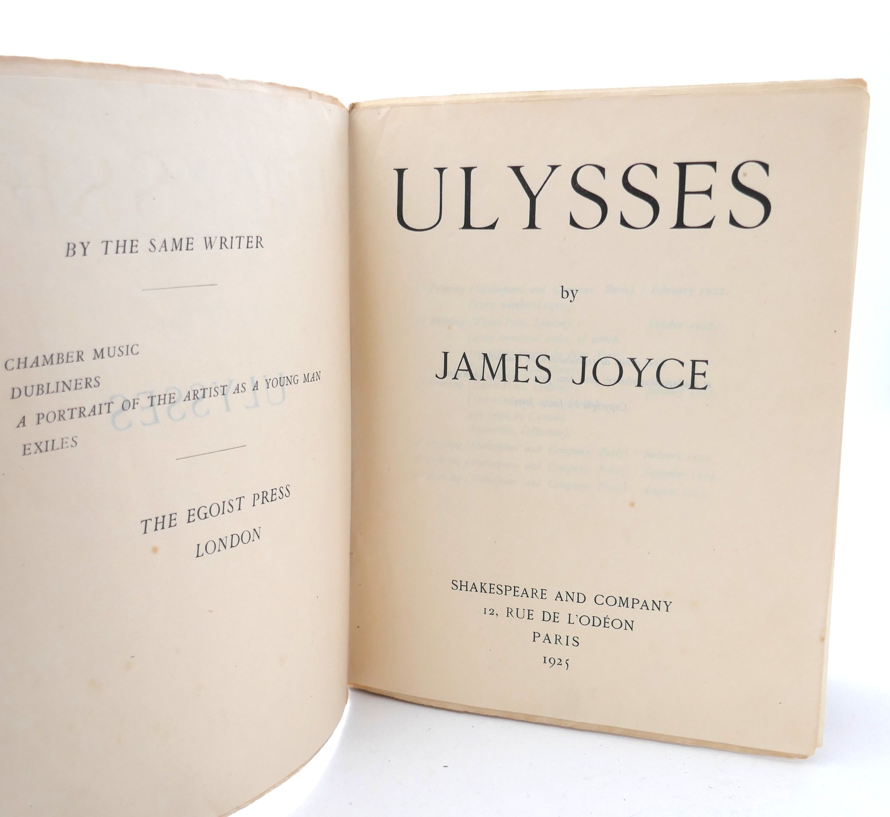 ULYSSES. Sixth Edition Printed August 1925 - Image 4