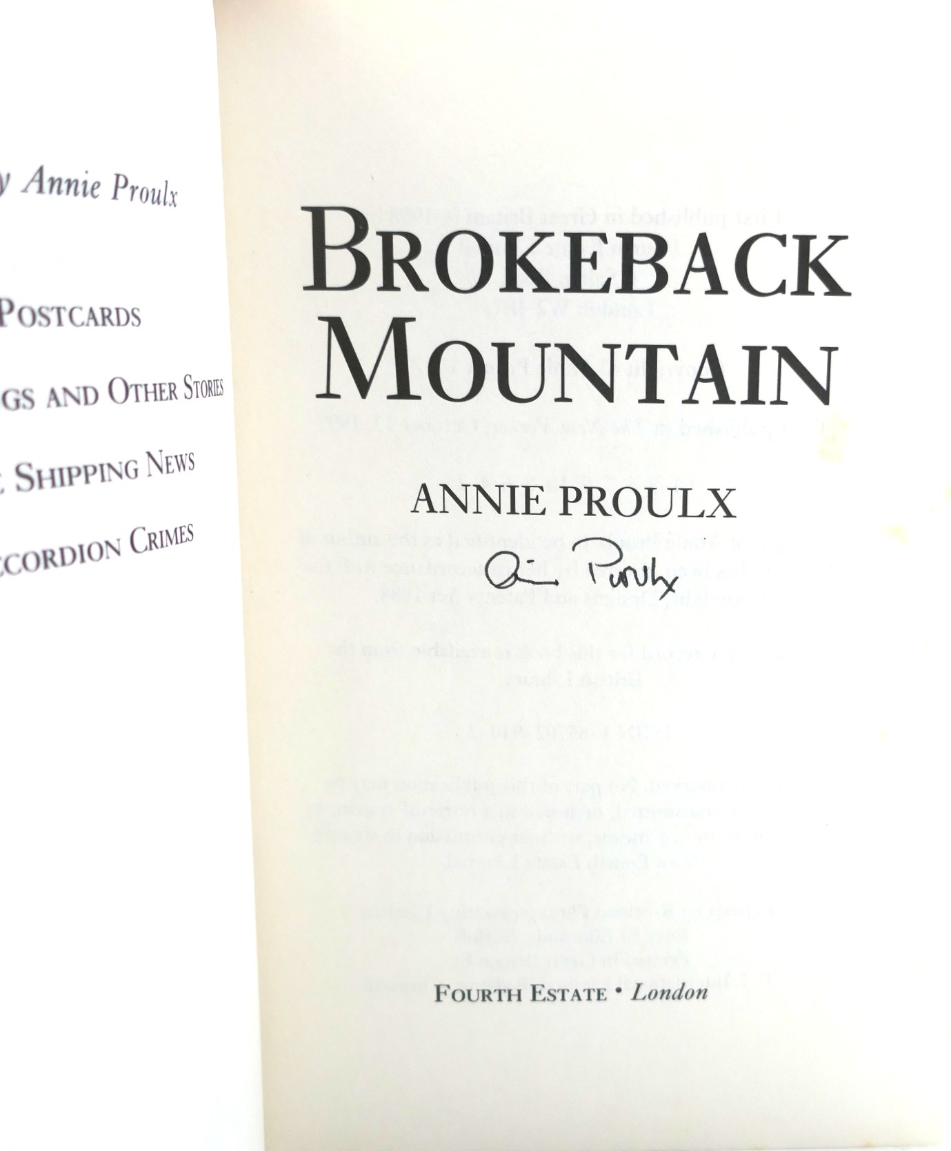 Brokeback Mountain. Signed by the Author (1997) - Image 2