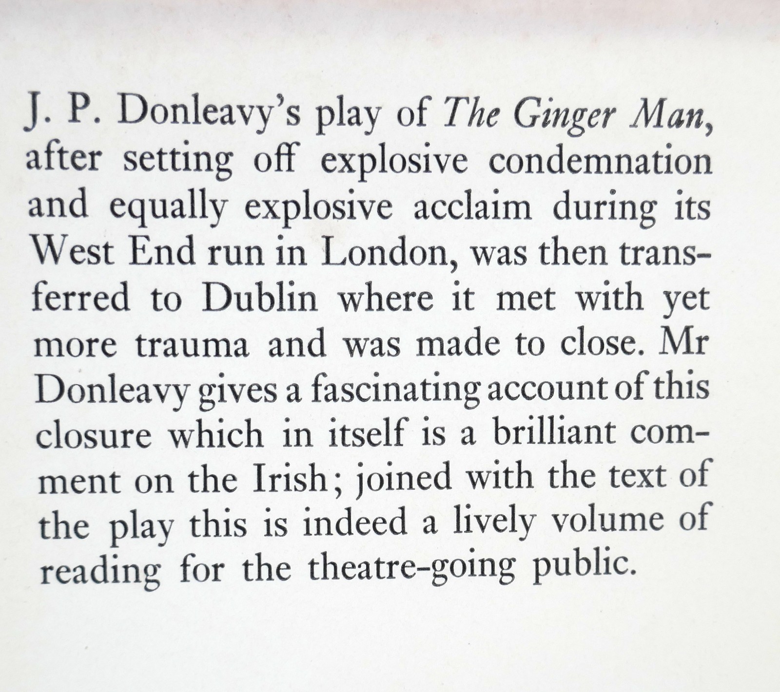 What They Did in Dublin with the Ginger Man. A Play (1961) - Image 2
