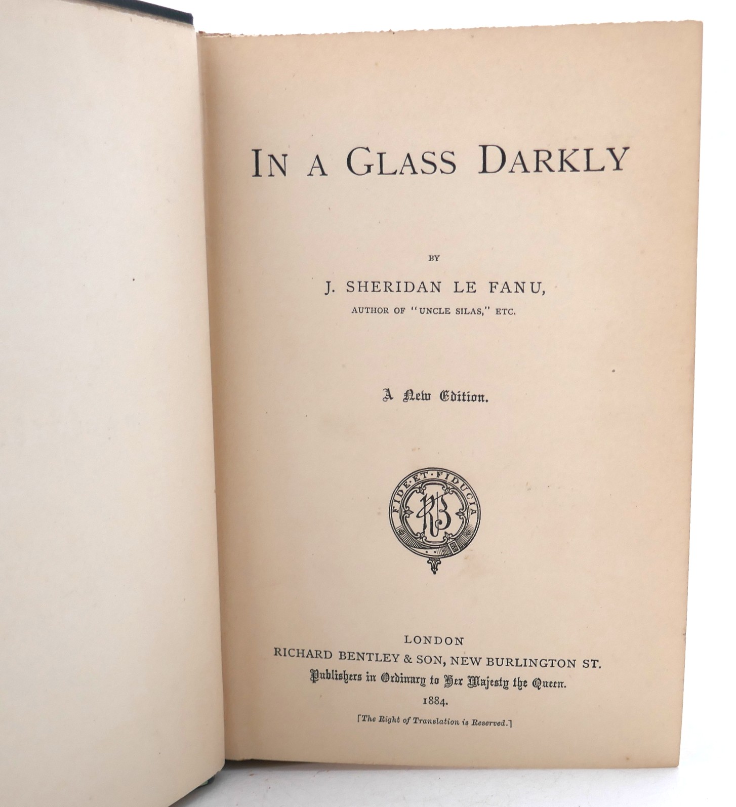 In A Glass Darkly. New Edition (1884) - Image 2