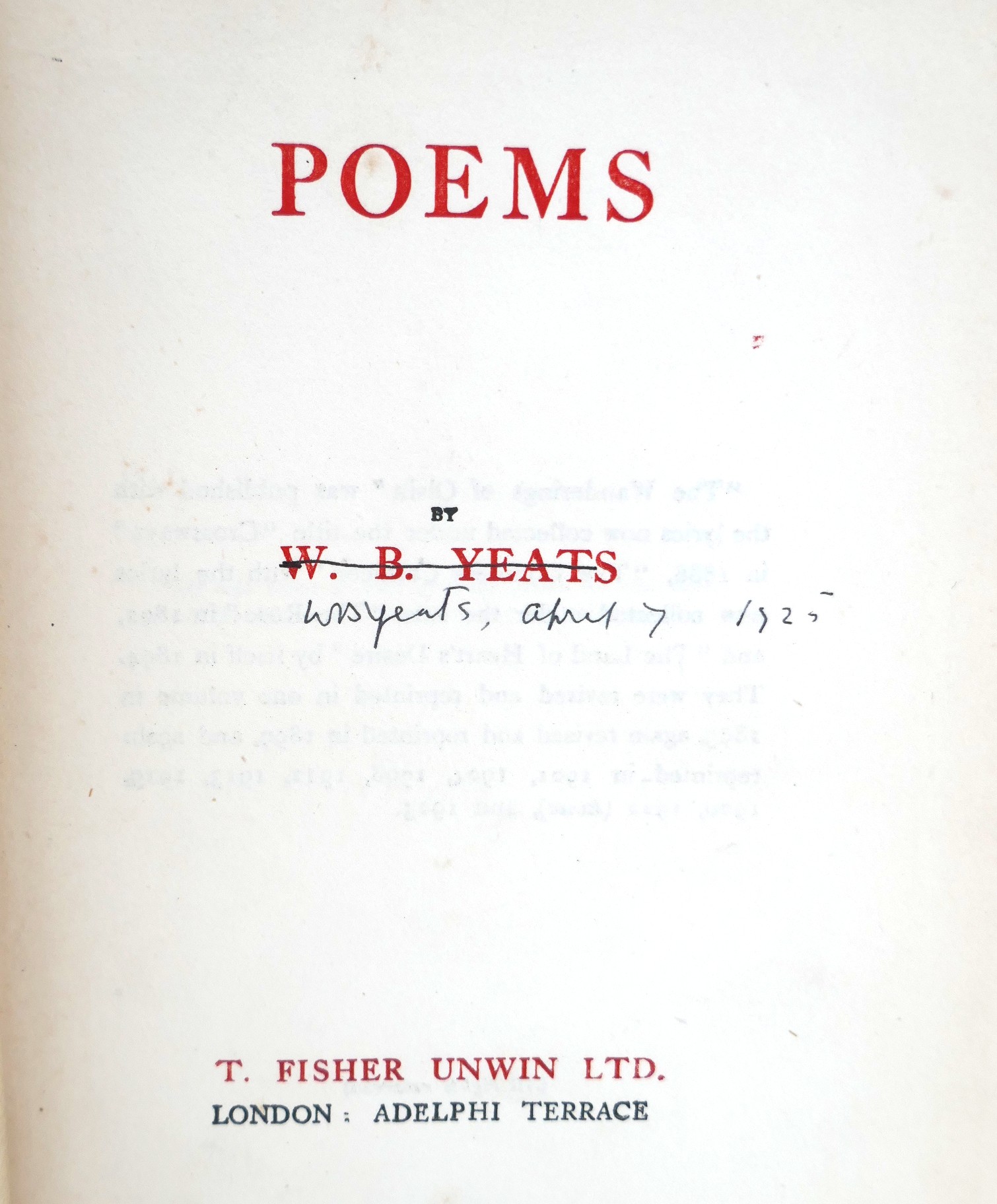 Poems. Signed by the Author (1923) - Image 3