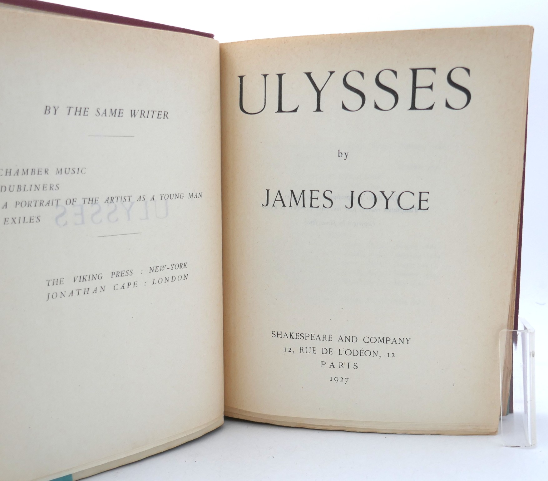 Ulysses. Ninth Printing - Paris: Shakespeare & Co., (1927) - Image 4