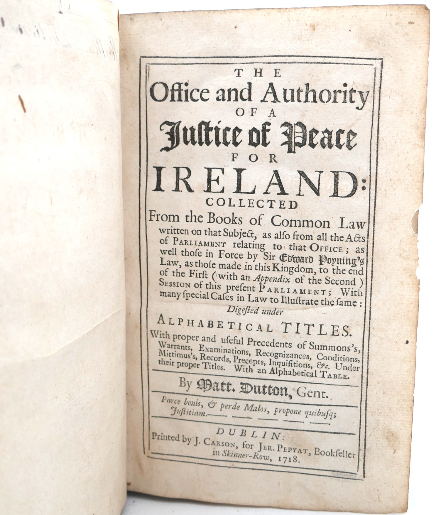 Justice of Peace for Ireland (1718) - Image 2