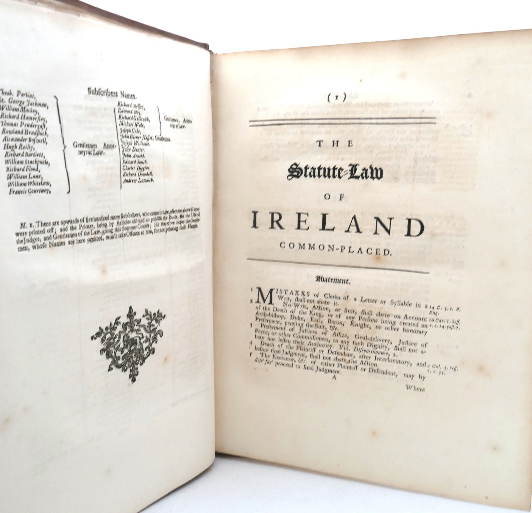 The Statute-Law of Ireland Common-Placed (1734) - Image 6