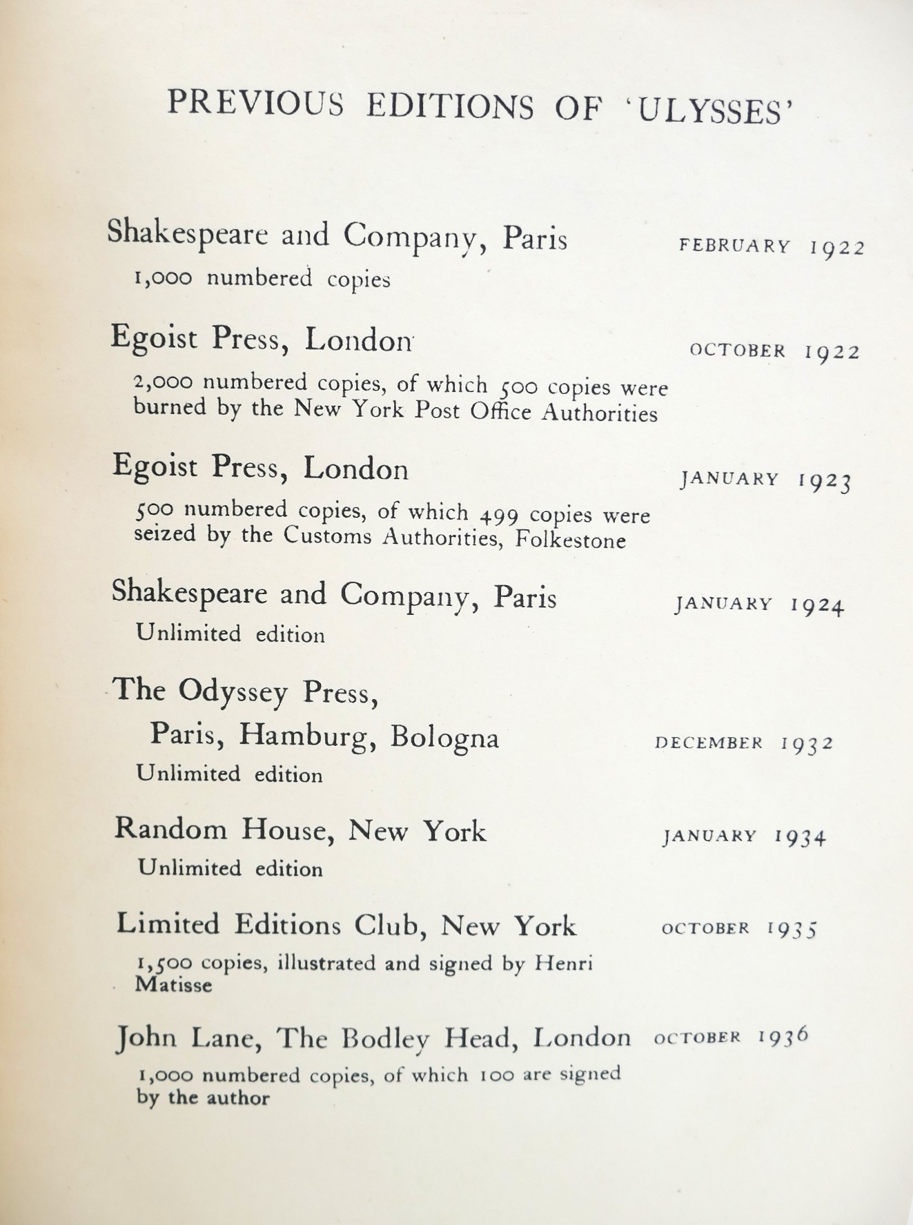 Ulysses. First English Trade Edition (1937) - Image 4