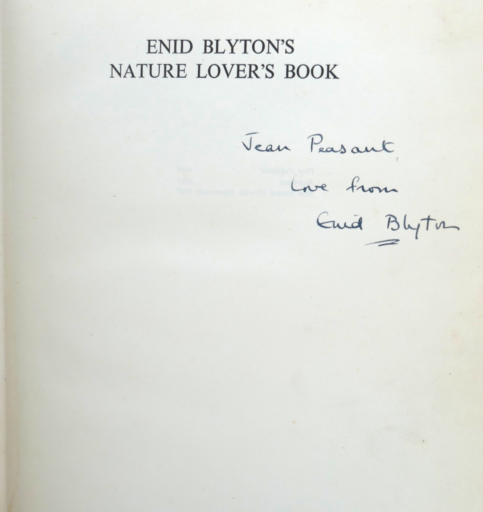 Enid Blyton's Nature Lover's Book. Signed Copy (1947) - Image 3
