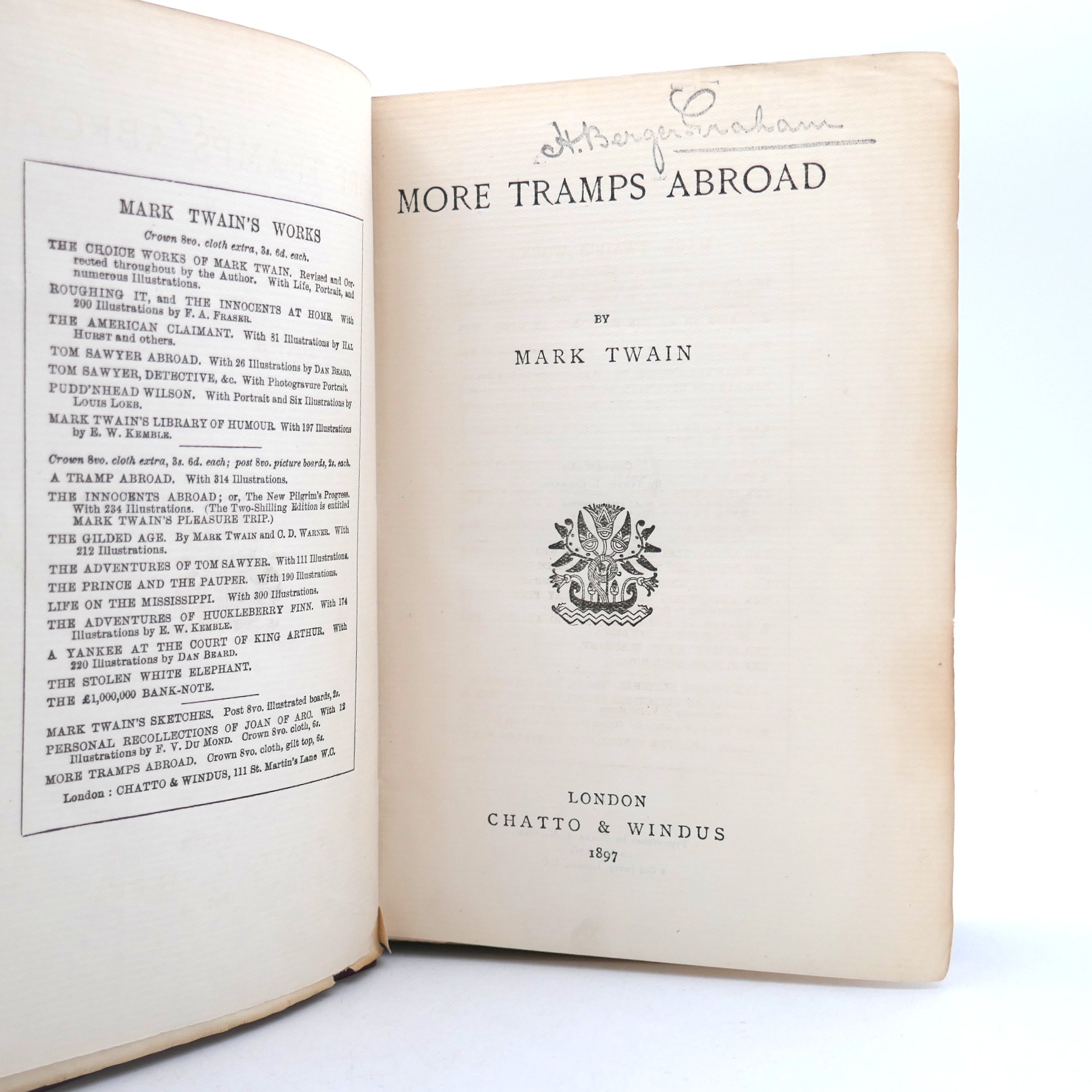More Tramps Abroad. First Edition (1897) - Image 2