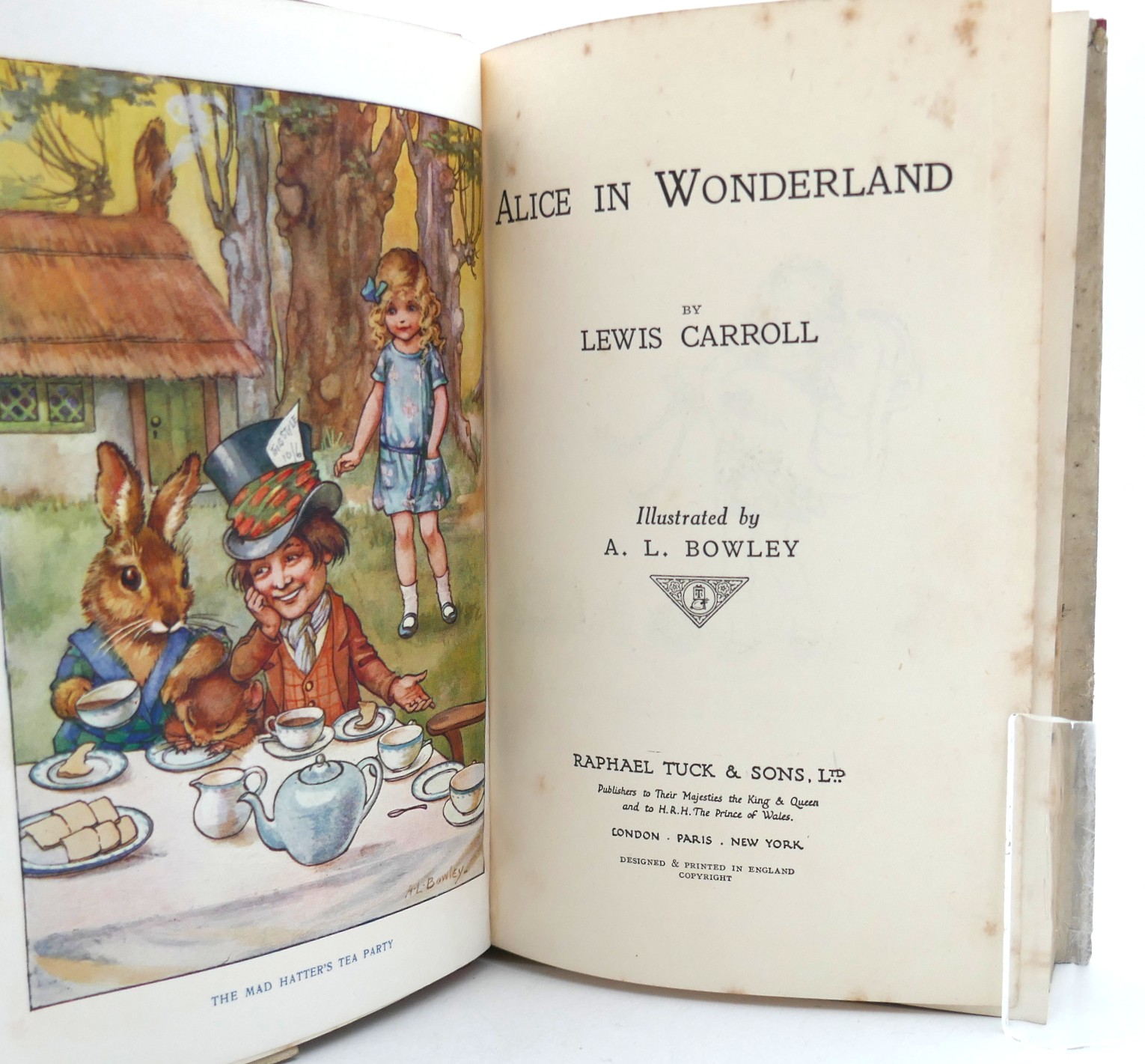 Alice in Wonderland. Illustrated by A.L Bowley (1921) - Image 2
